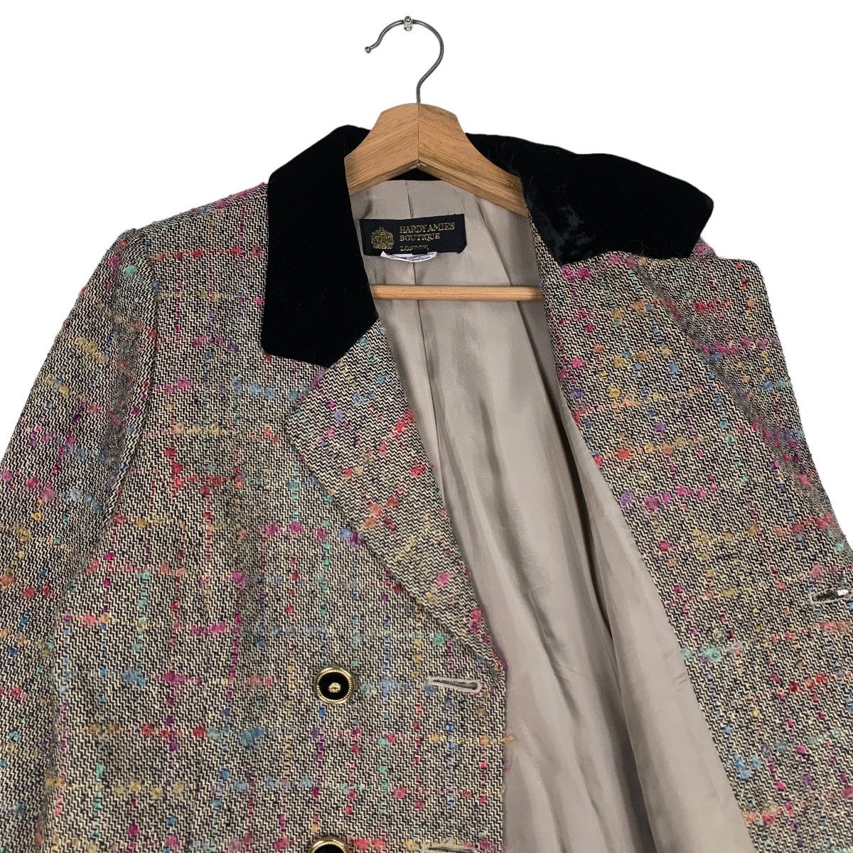 Hardy Amies HARDY AMIES Boutique Double Breasted Tweed Jacket #0393-C18 Size M / US 6-8 / IT 42-44 - 10 Thumbnail