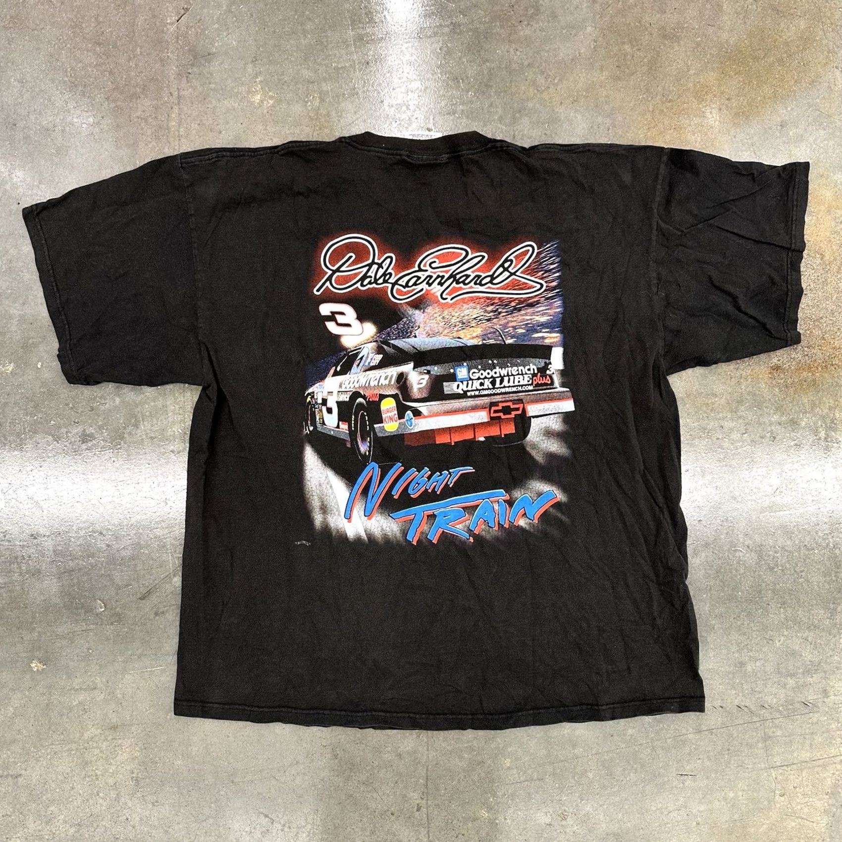 Chase Authentics VINTAGE Dale Earnhardt Night Train Black T-Shirt Chase Authentics XXL Men Crew Neck Short Sleeve 90s Cotton Size US XXL / EU 58 / 5 - 2 Thumbnail