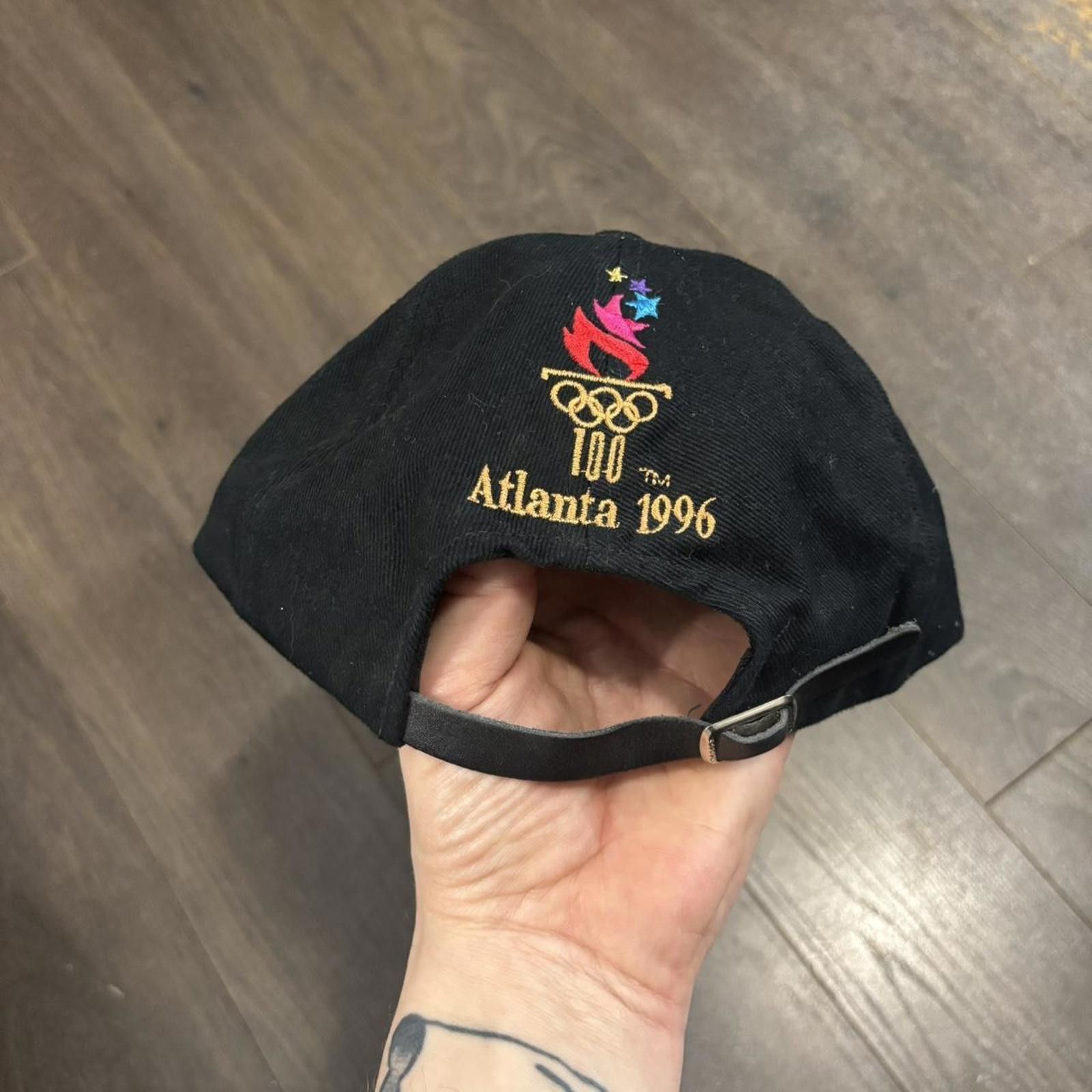 Designer vintage Atlanta olympics 1996 strap back hat 90s OS Size ONE SIZE - 2 Thumbnail
