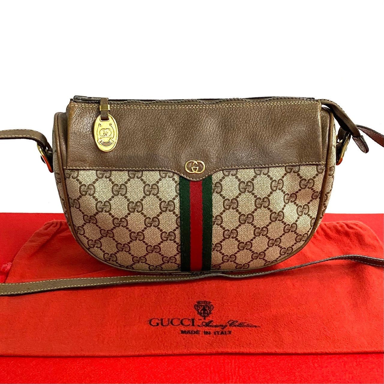 Gucci Gucci Shoulder Bag Brown Leather Size ONE SIZE - 1 Thumbnail