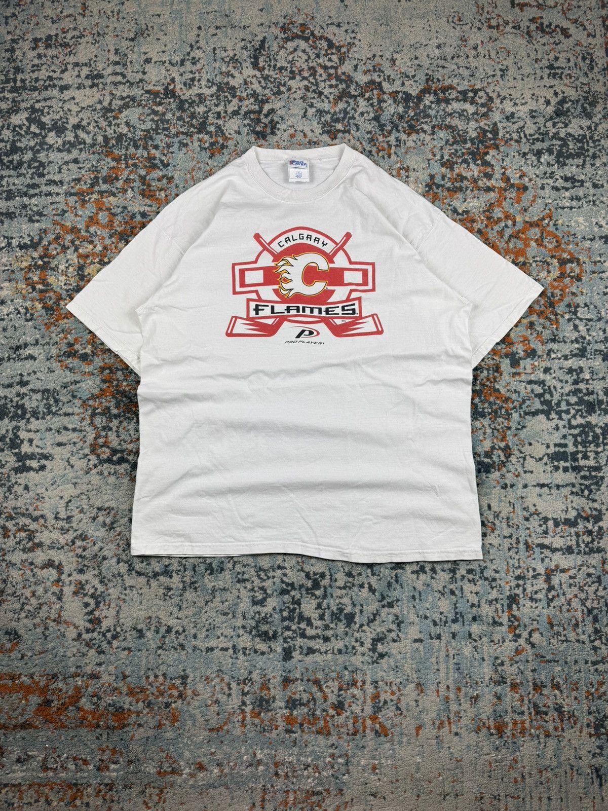Pro Player Vintage 90s Calgary Flames hockey pro player graphic tee Size US XL / EU 56 / 4 - 1 Thumbnail