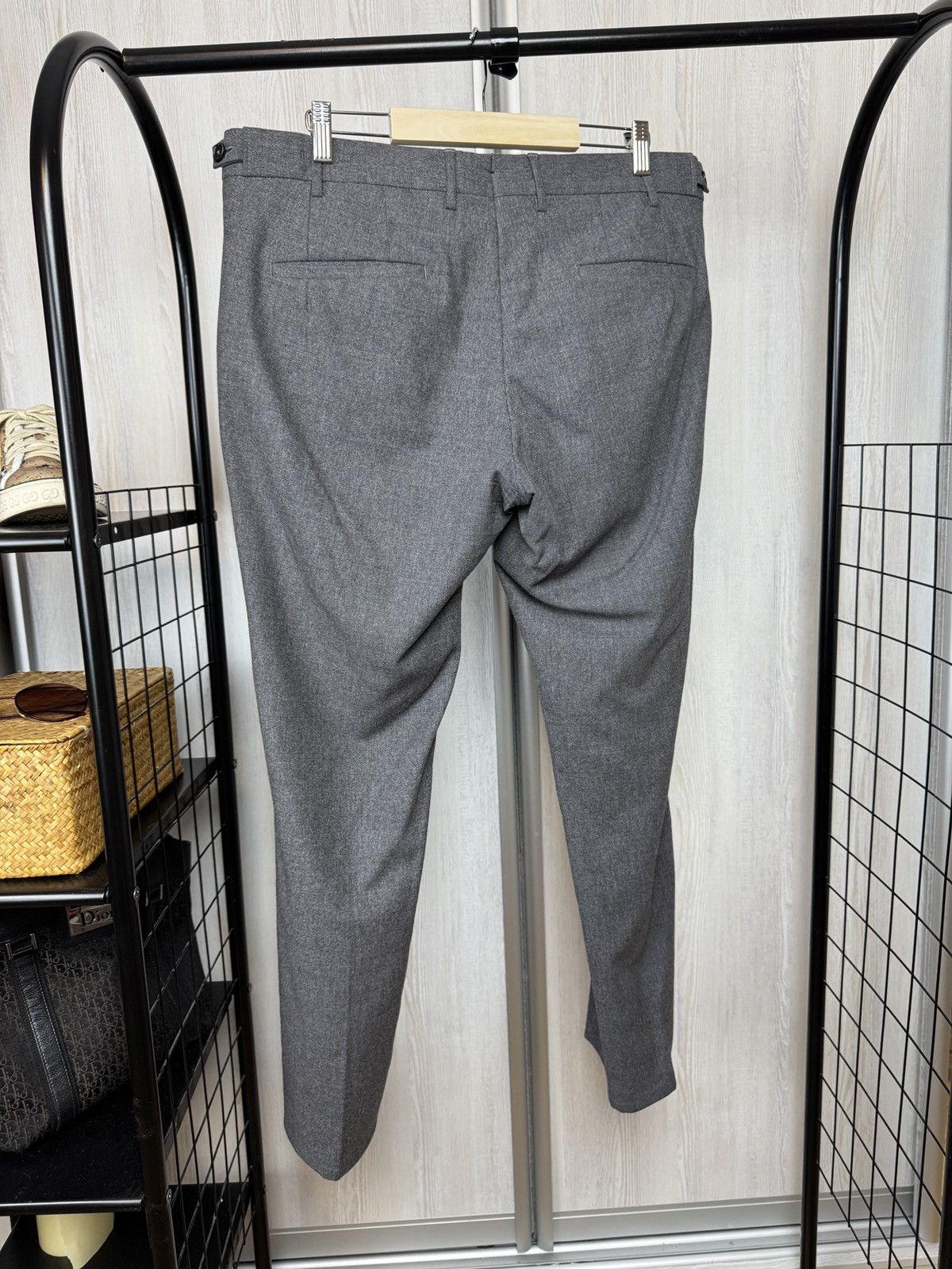 Boggi Boggi Milano made in Italy grey wool buckles classic pants Size US 36 / EU 52 - 7 Thumbnail