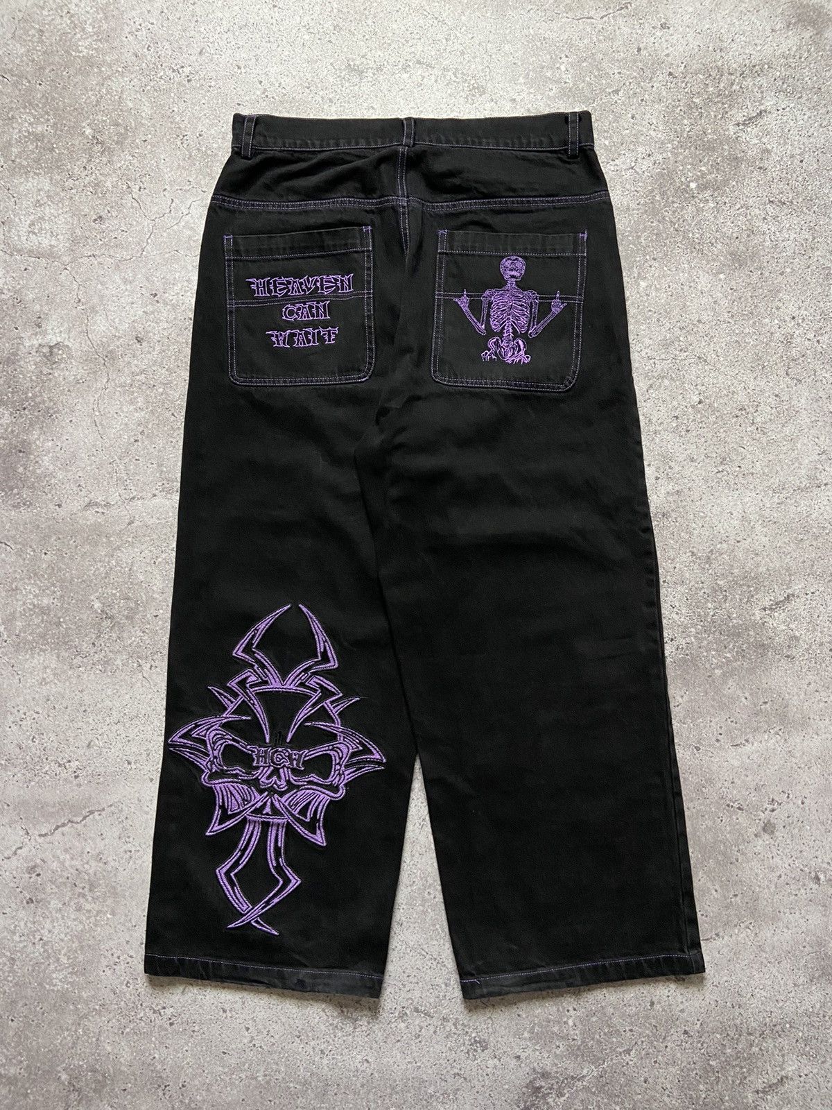 Vintage Heaven can wait - Purple Jeans Size US 32 / EU 48 - 2 Thumbnail