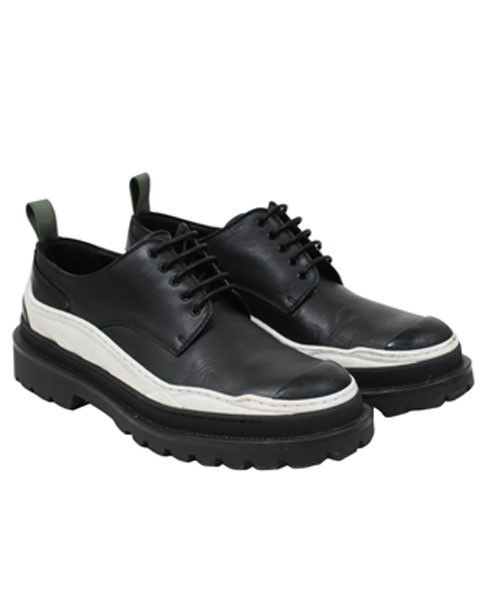 Dior × Sacai Sacai Black White Leather Chunky Derby Size US 12 / EU 45 - 1 Thumbnail