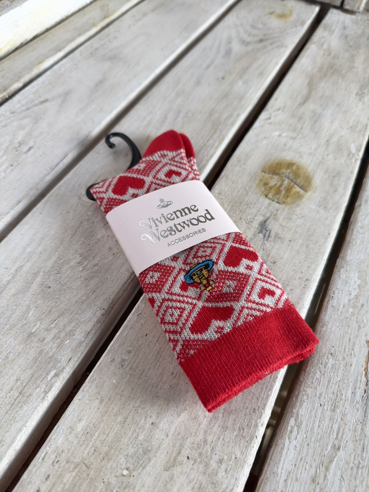 Vivienne Westwood NWT Archive Vivienne Westwood Japan White Orb Logo Socks Size ONE SIZE - 2 Thumbnail