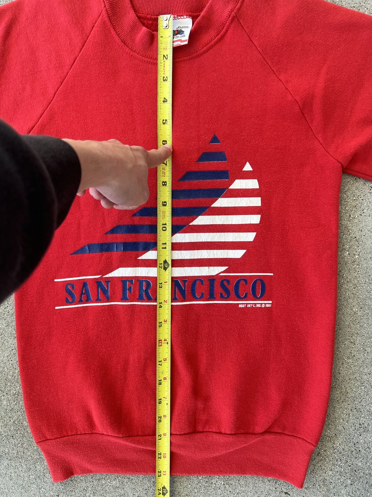 Fruit Of The Loom × Vintage Vintage 1991 Fruit of the Loom San Francisco Red Sweatshirt Size S / US 4 / IT 40 - 6 Thumbnail