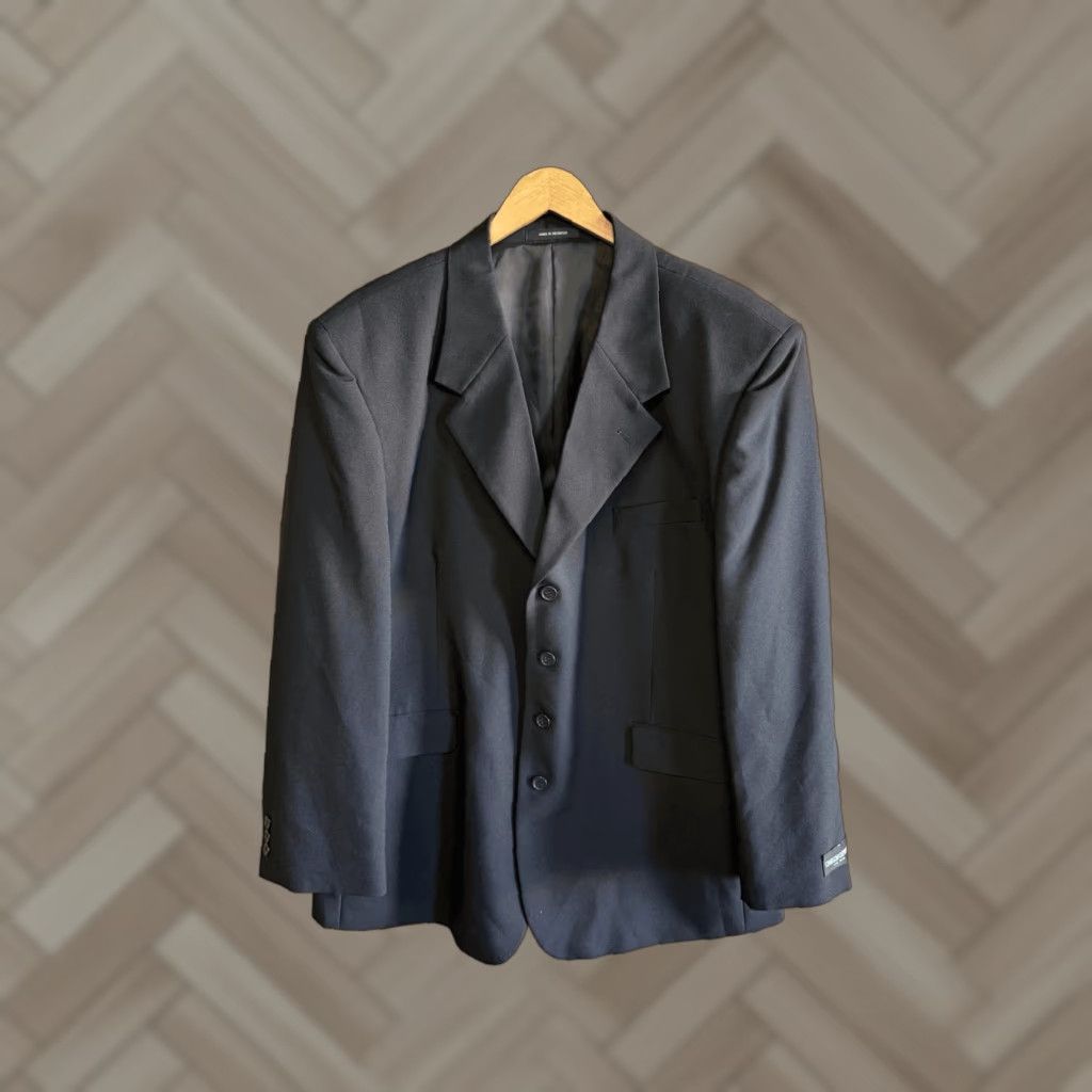 Vintage Giorgio Capelli Mens Black 4 Button Blazer Jacket Size 46R NWT Size 46R - 1 Thumbnail