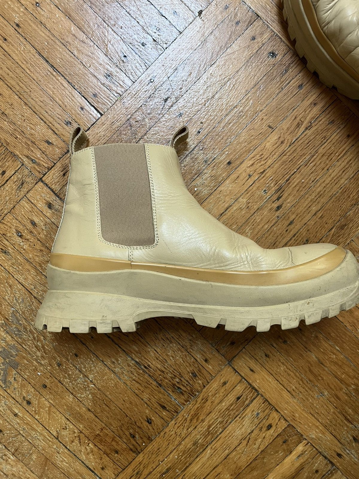 Jil Sander Jil Sander Vibram Tan/Beige/Cream Chelsea Boot Size US 11 / EU 44 - 3 Thumbnail
