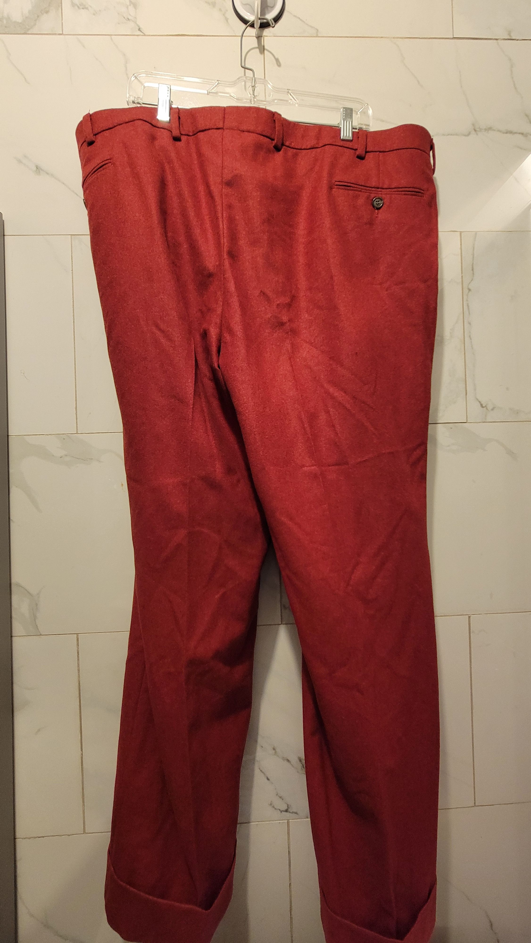 Ben Silver Deep Red wool dress pants Size 42R - 4 Thumbnail