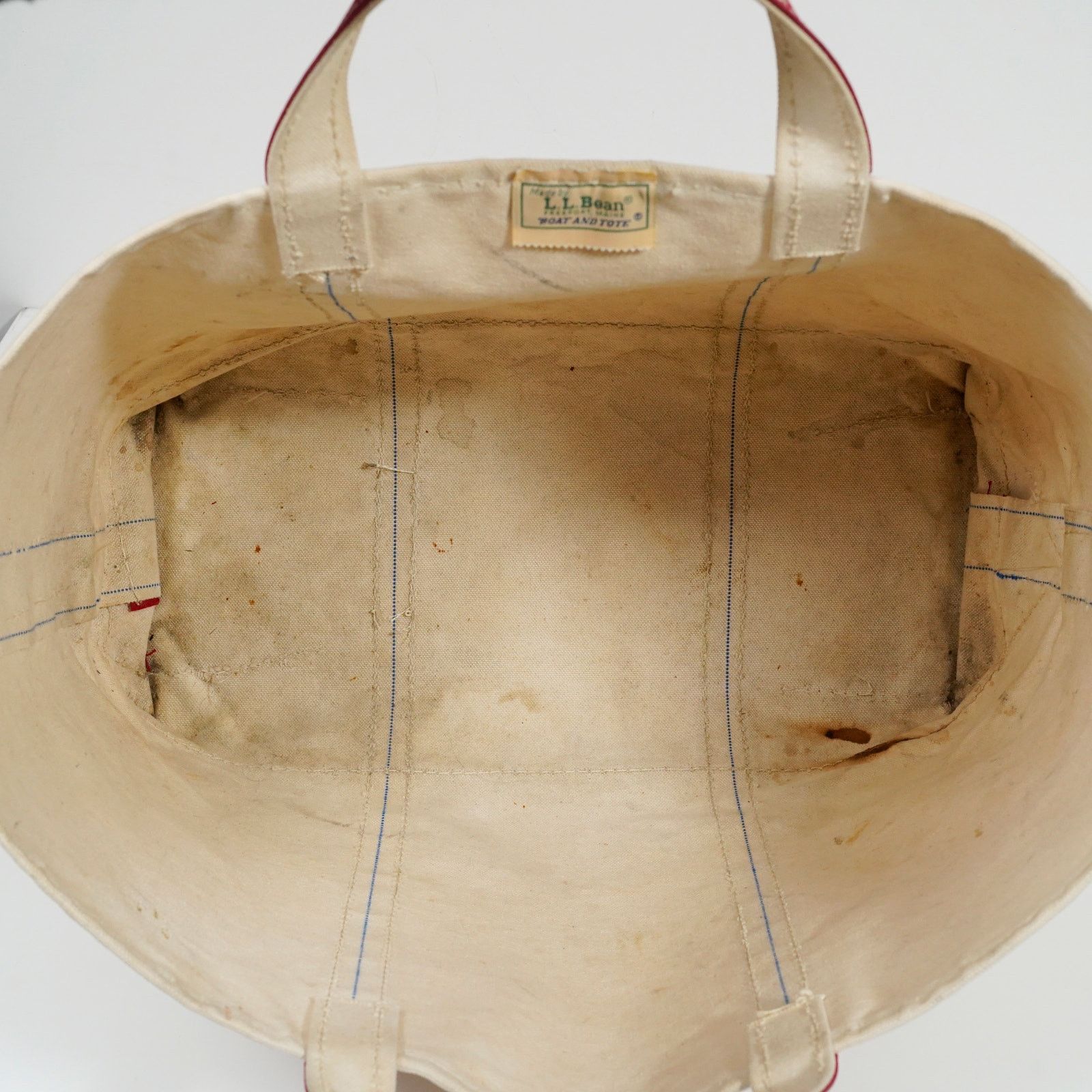 L.L. Bean Vintage 1980s L.L. Bean Boat and Tote Canvas Bag USA Rare Size ONE SIZE - 6 Thumbnail