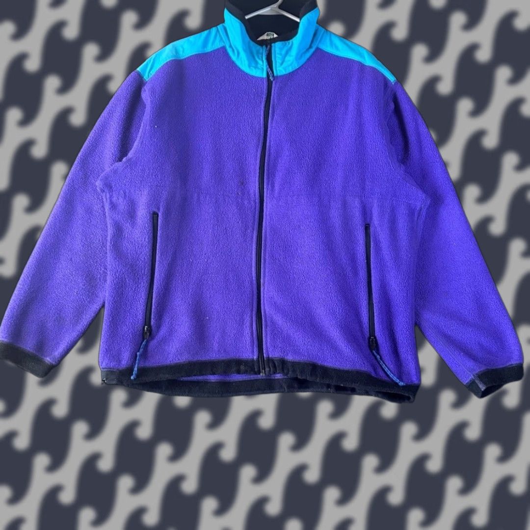 Altea VINTAGE REI Outdoor Adventure Fleece Full Zip Jacket Purple Teal Black Size L Men Regular Ski Jacket Size US L / EU 52-54 / 3 - 1 Thumbnail