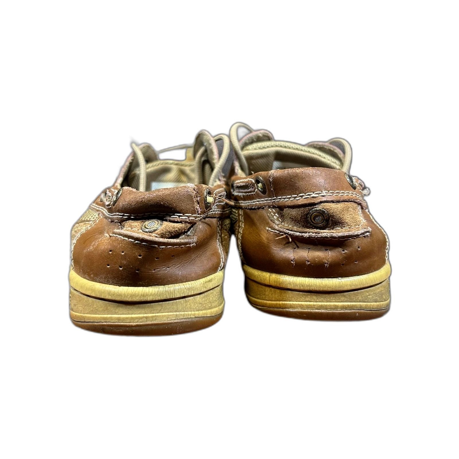 Vintage Margaritaville Anchor Brown Leather Lace Up Slip-On Boat Sho Size US 12 / EU 45 - 7 Thumbnail