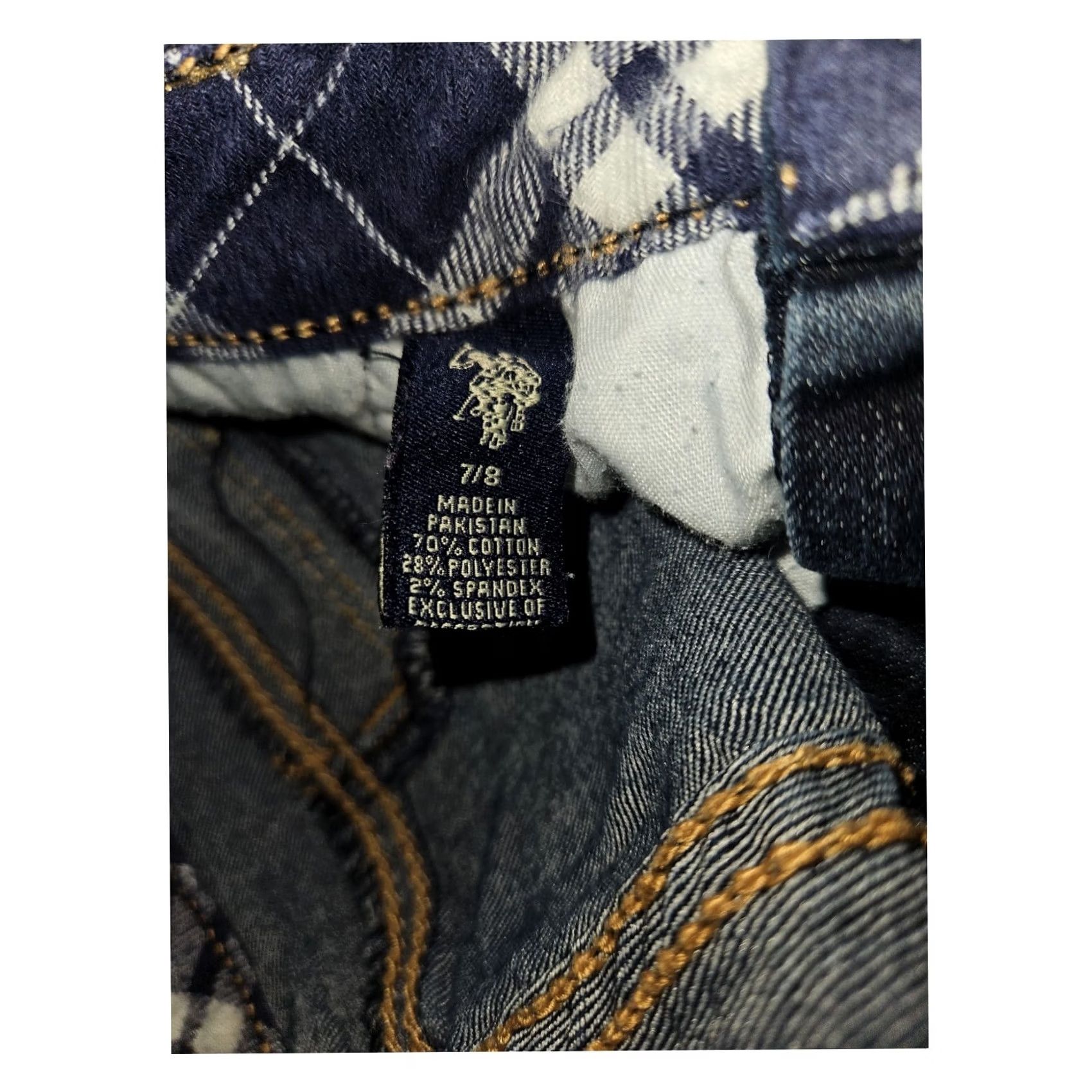 Vintage U.S. Polo Assn. Jeans Boot Cut Jeans 7/8 Juniors Blue Denim Stretch Casual Preppy Womens Size 28" / US 6 / IT 42 - 2 Thumbnail