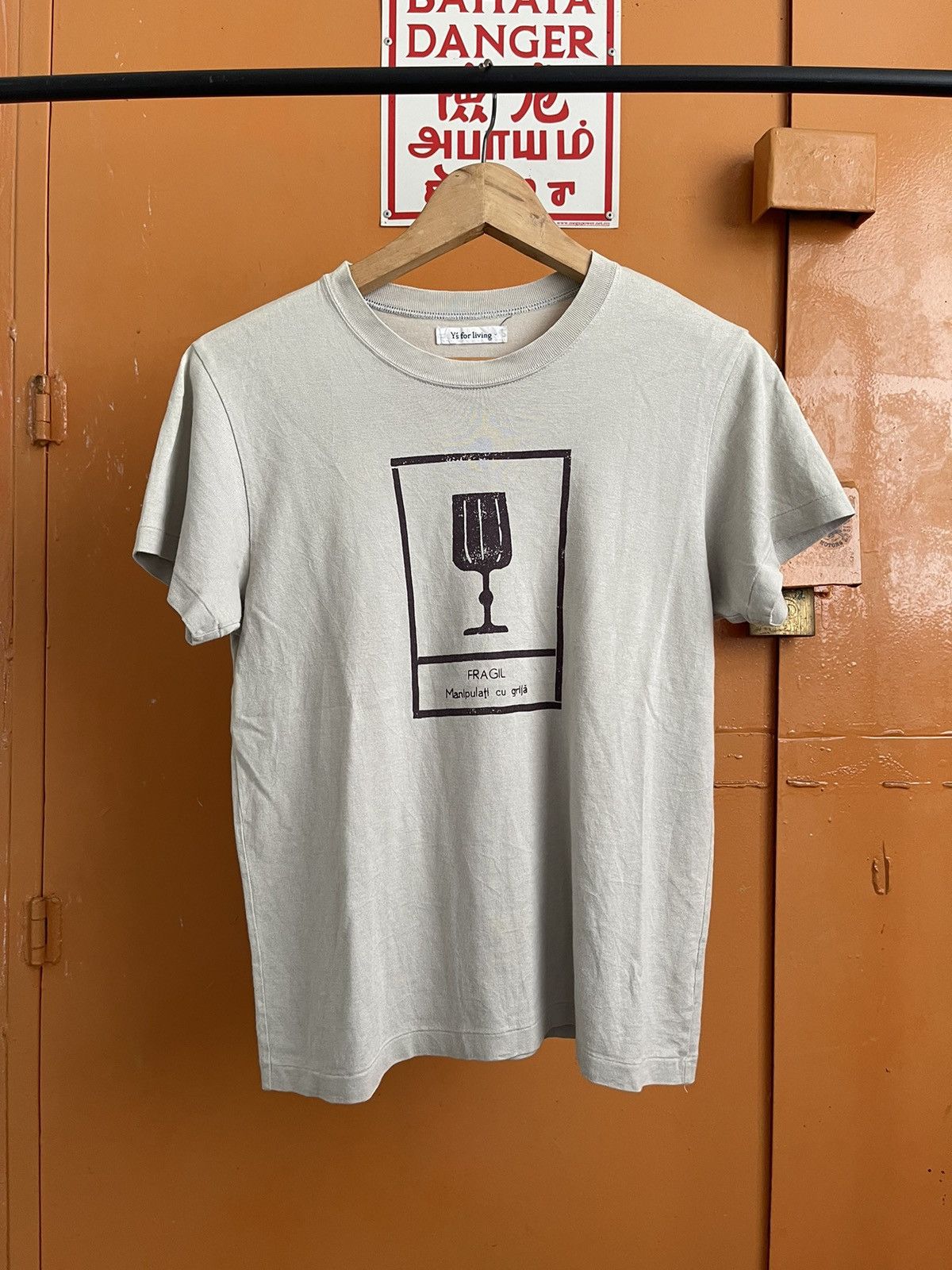 Japanese Brand × Yohji Yamamoto Yohji Yamamoto Y’s Living Fragil T Shirt Size US M / EU 48-50 / 2 - 1 Thumbnail