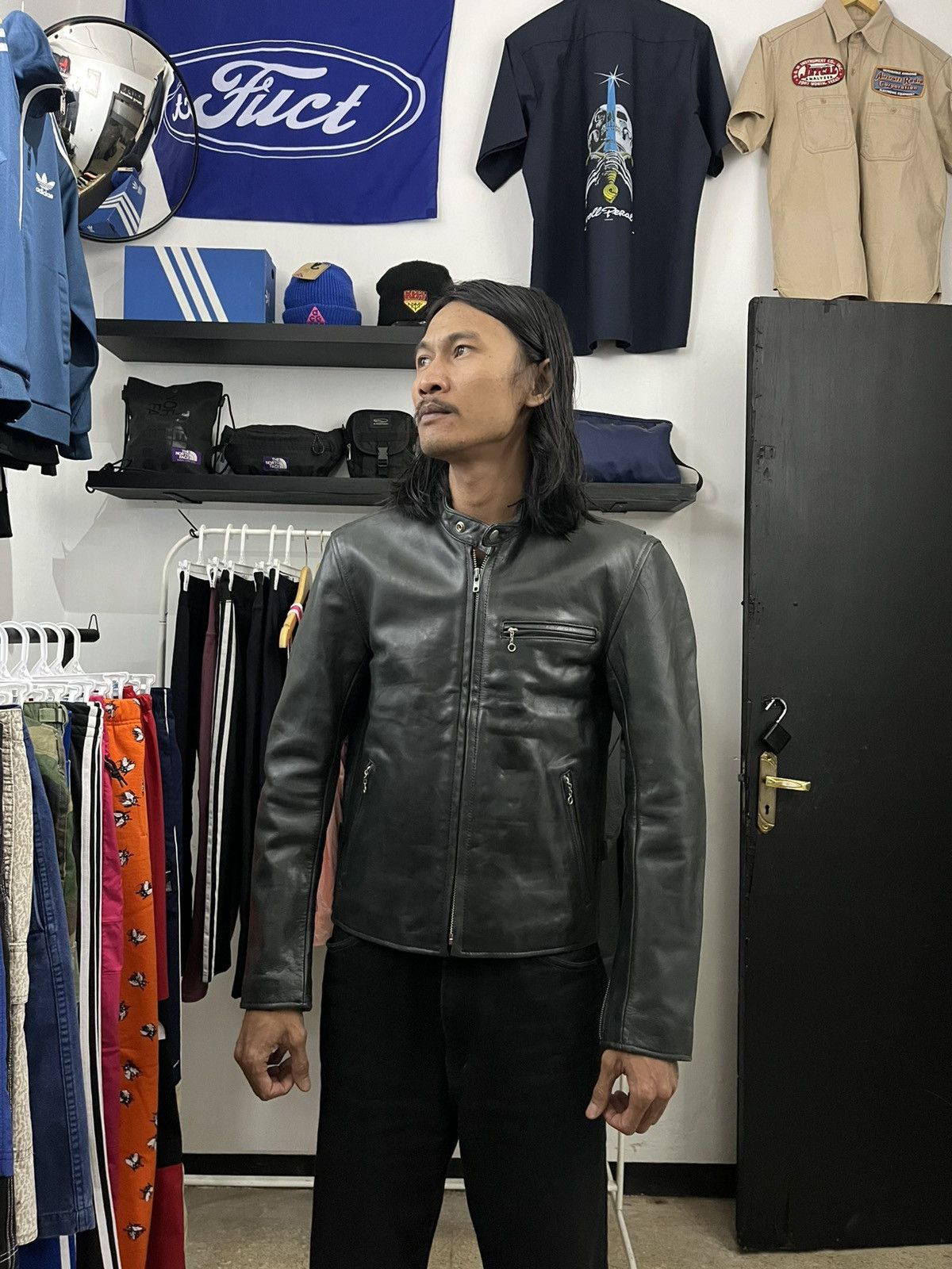 Y'2 Leather Y’2 Leather riding master cafe racer leather jacket Size US S / EU 44-46 / 1 - 14 Thumbnail