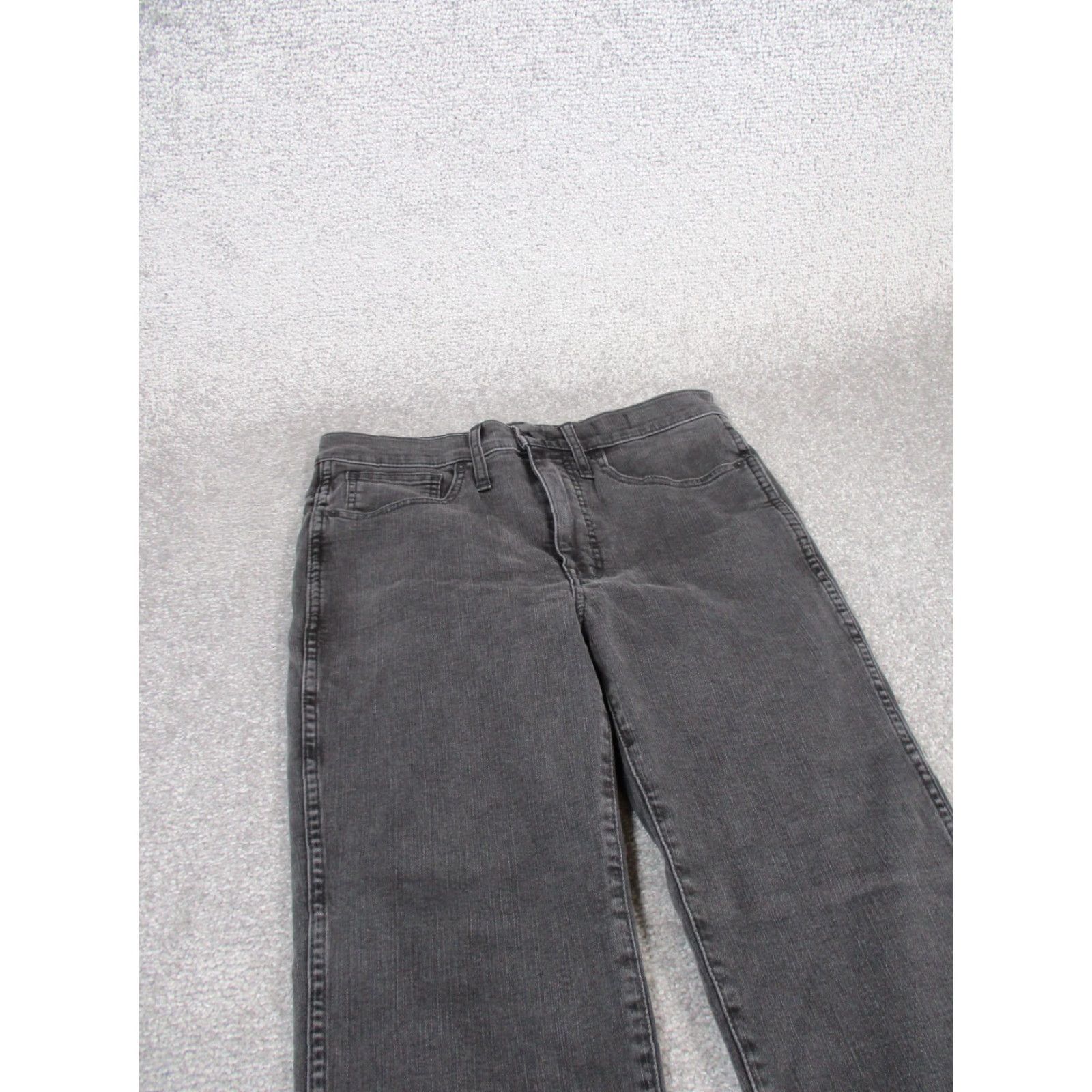 Madewell Madewell Jeans Women's 27 Stovepipe Charcoal Gray Denim Straight High Rise Regular Size 27 Women's Denim - 90s Inspired? (If not 90s, omit) Size 27" / US 4 / IT 40 - 2 Thumbnail