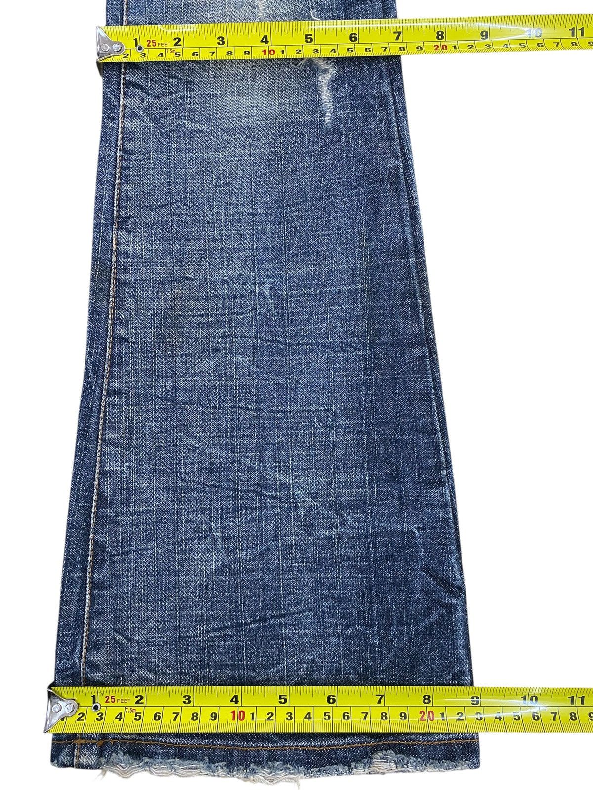 Japanese Brand Japanese Brand Faded Wash Distressed Style Boot Cut Jeans Size 30" / US 8 / IT 44 - 10 Thumbnail