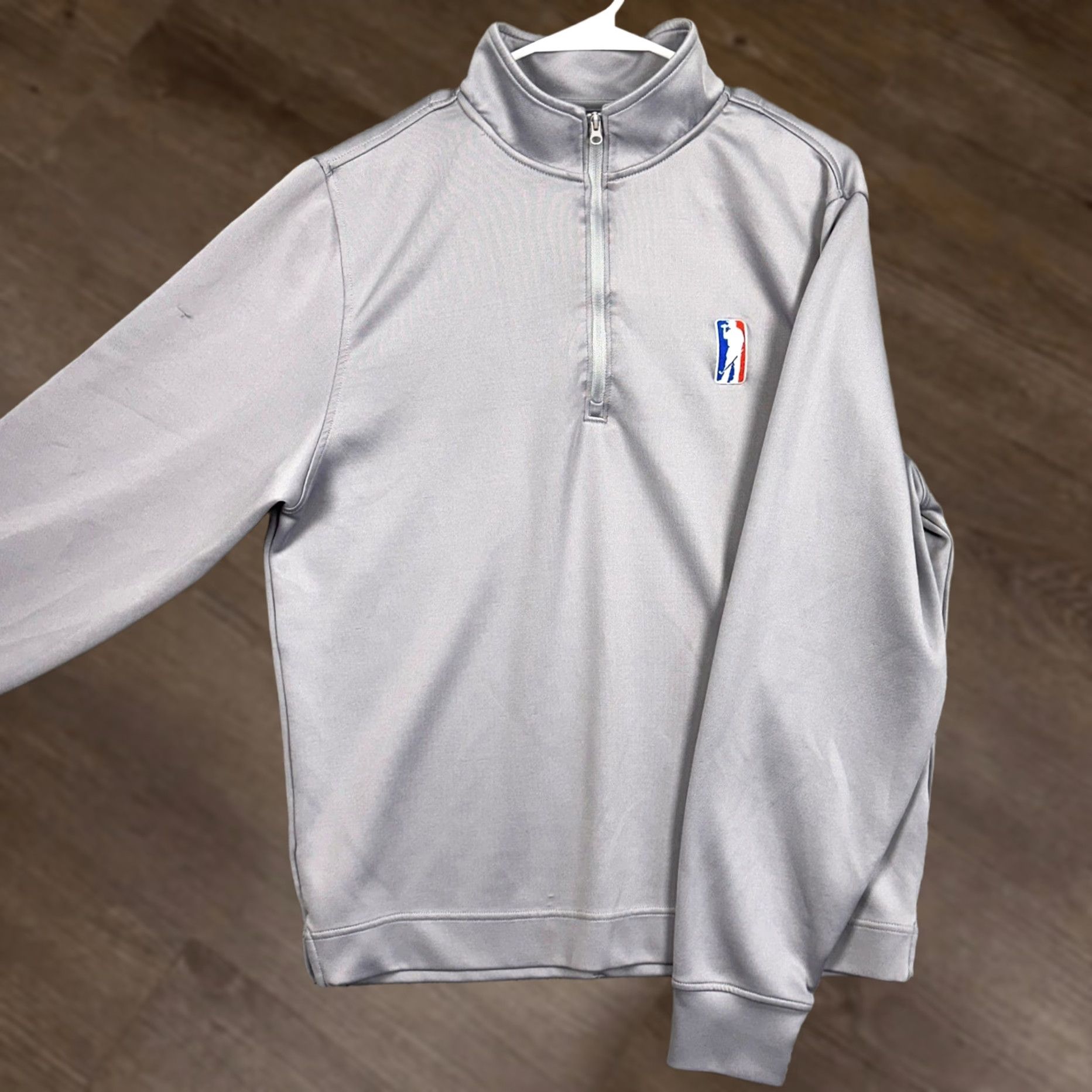 Vintage US Suck At Golf Sweatshirt Mens M Quarter Zip Gray Mock Neck Pullover Comfort Moisture Wicking Breathable Stretch Logo Zipper Golf Sports Apparel Size US M / EU 48-50 / 2 - 1 Thumbnail