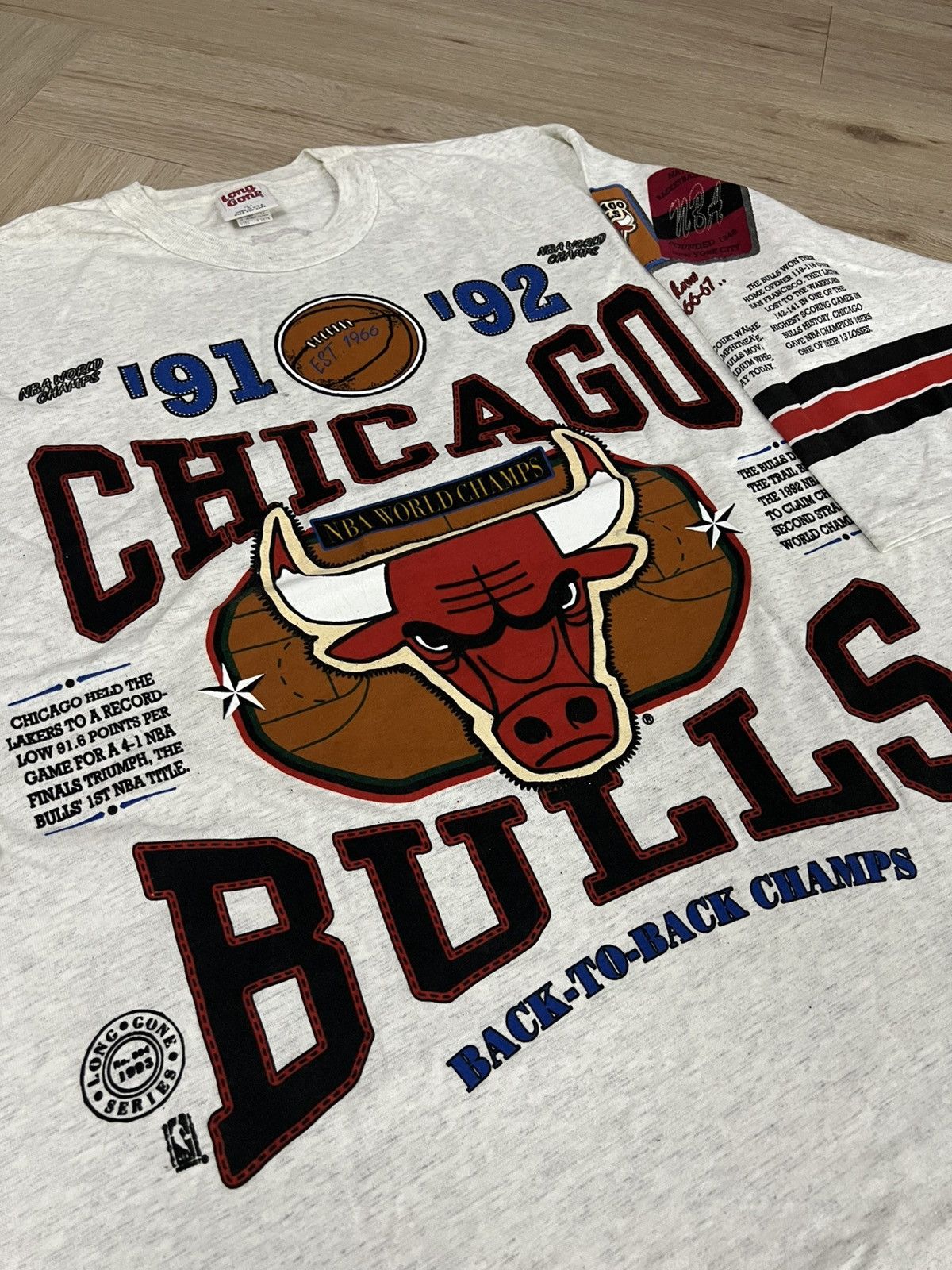 NBA × Vintage Vintage Chicago Bulls NOS Long Gone 90s Shirt Size US L / EU 52-54 / 3 - 3 Thumbnail