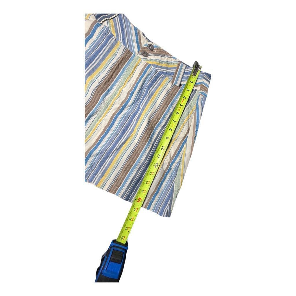 Patagonia Patagonia Women’s Striped Mini Skirt Size 2 Blue Yellow Cotton Casual Size 26" / US 2 / IT 38 - 6 Thumbnail