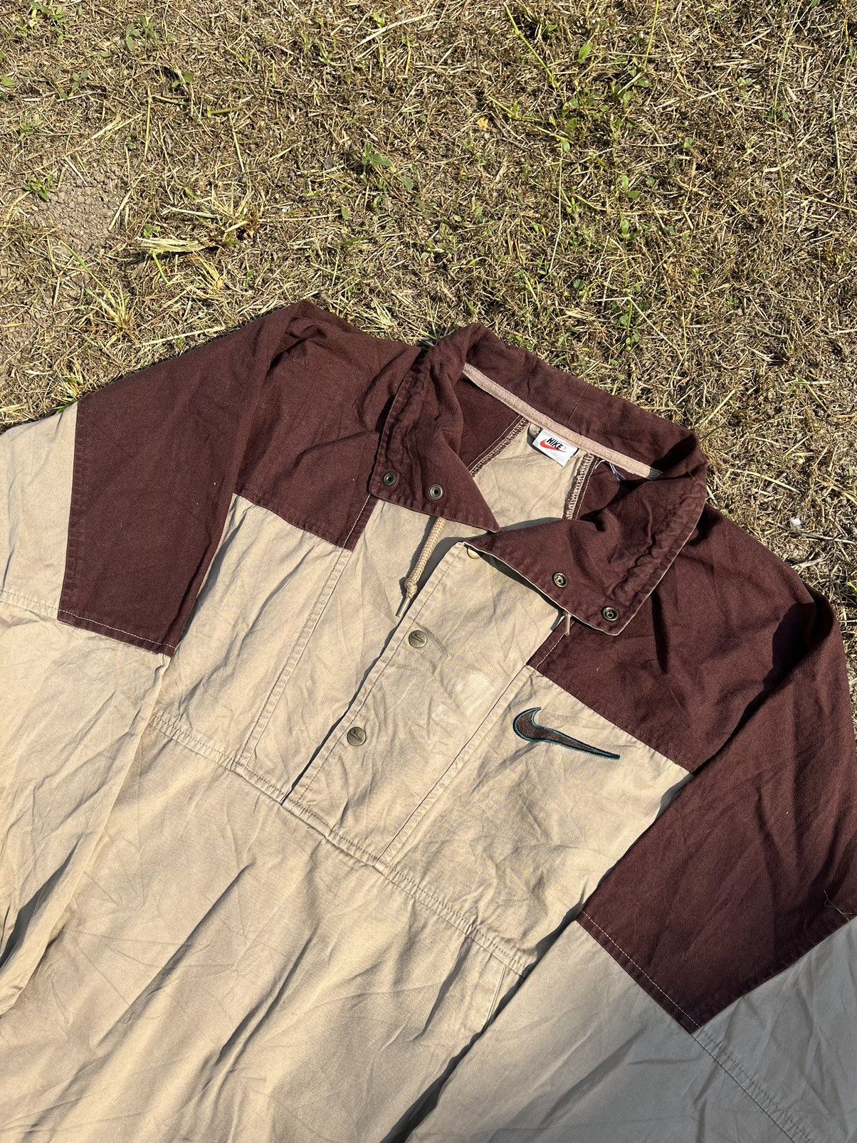 Vintage Nike Air Swoosh Half Button Windbreaker Jacket