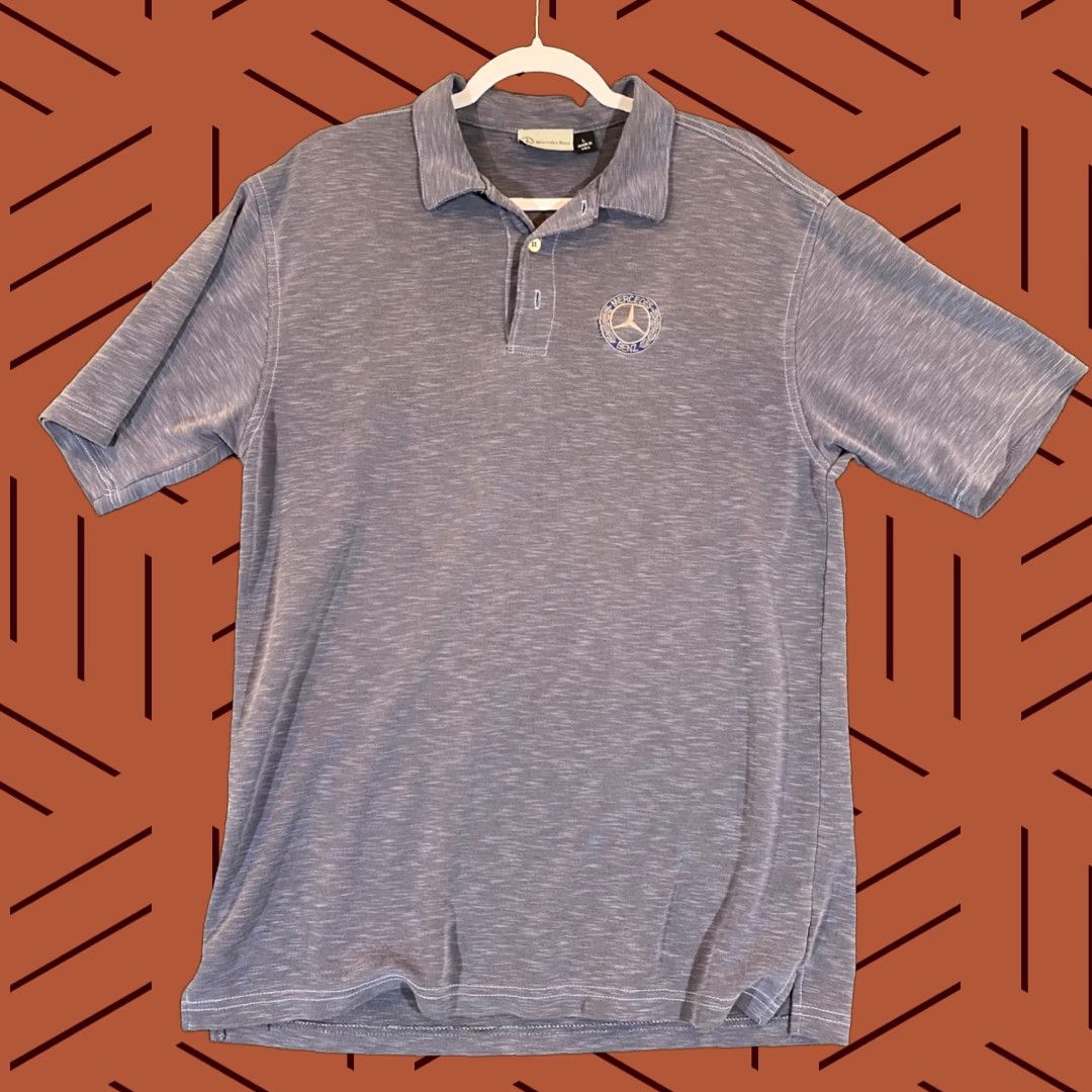Mercedes-Benz Mercedes-Benz Polo Mens Large Blue Golf Shirt S/S Casual Polo Shirt Logo Shirt Men L Blue Golf Casual Size US L / EU 52-54 / 3 - 1 Thumbnail