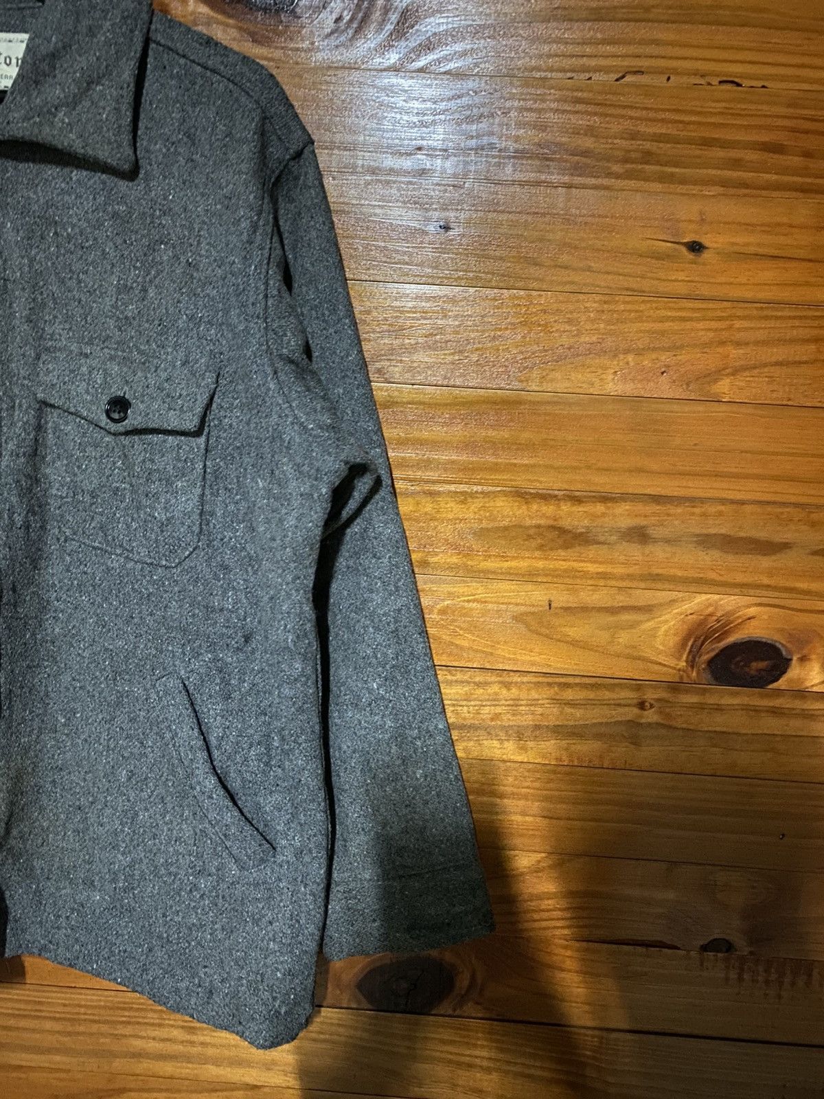 Vintage Vintage Melton Wool Work Jacket Grey Zip-Up Utility Jacket Size US M / EU 48-50 / 2 - 8 Thumbnail