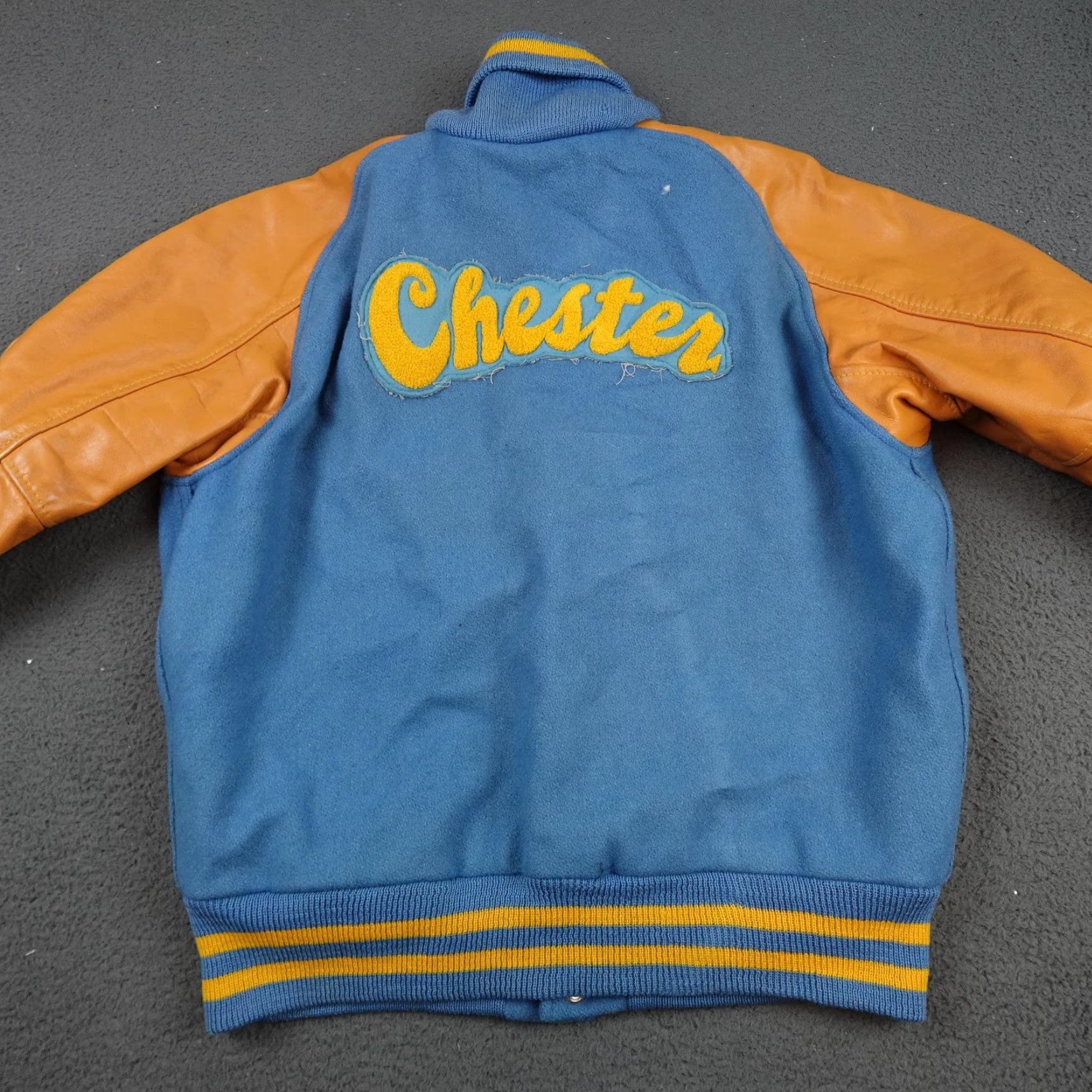 Vintage VINTAGE Skookum Jacket Mens 42 Blue Wool Leather Varsity Letterman 86 80s Size US XS / EU 42 / 0 - 7 Thumbnail
