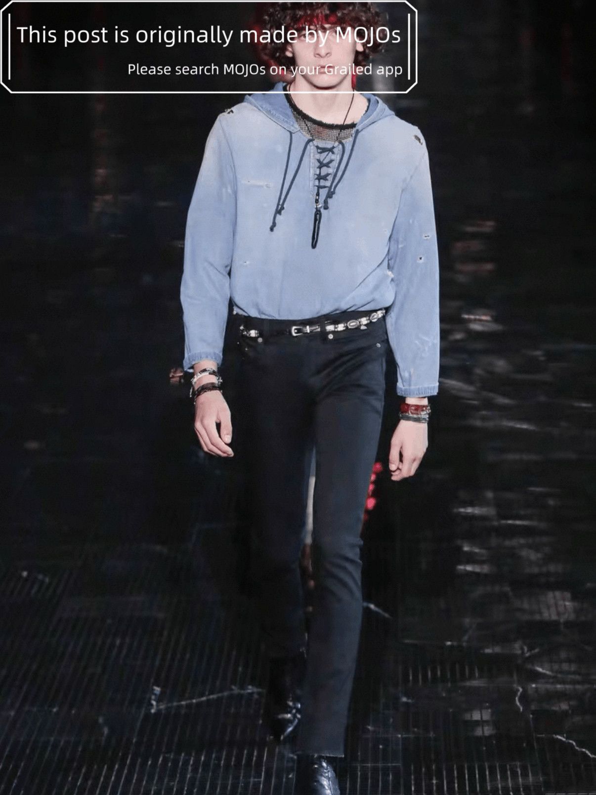 Saint Laurent Paris Sz XS Saint Laurent Paris 19SS Denim Hoodie mojos140513 Size US XS / EU 42 / 0 - 7 Thumbnail