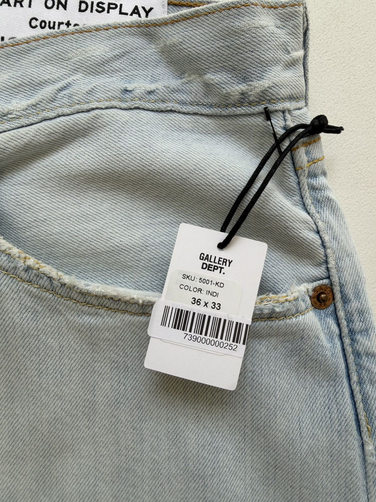 Gallery Dept. Ken 5001 Reworked Washed Blue Jeans Size US 36 / EU 52 - 11 Thumbnail