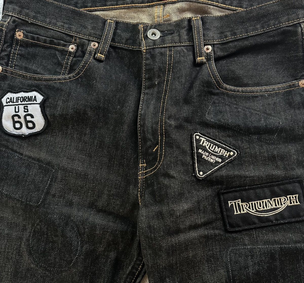 Comme des Garcons Junya Watanabe AD2002 “Triumph” Patch Denim Size US 33 - 3 Thumbnail