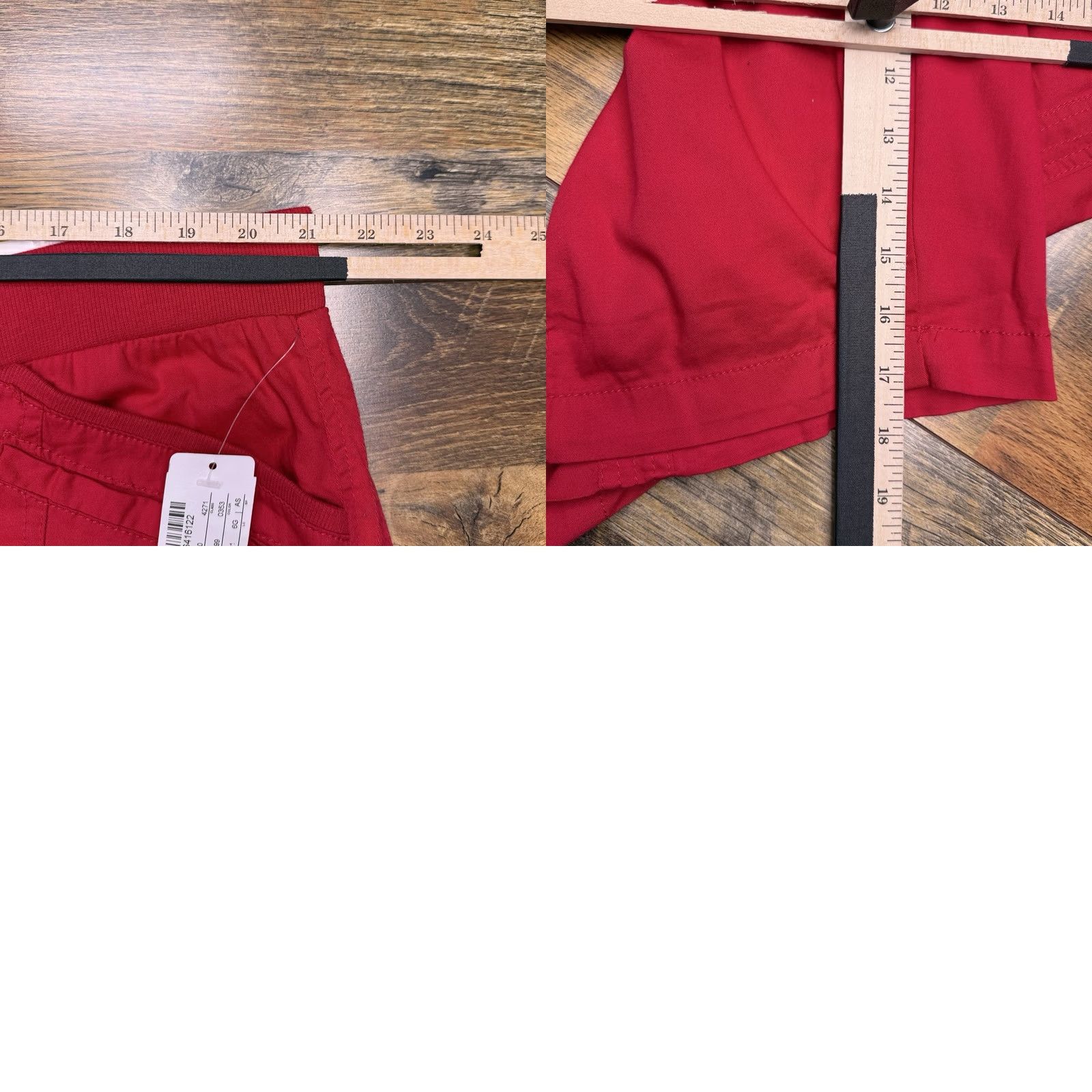 Vintage CJ Banks Capri Pants Womens 22W Red High Rise Knit Cotton Spandex Plus 17in Inseam Straight Leg NWT Size 40" / US 18 - 9 Thumbnail