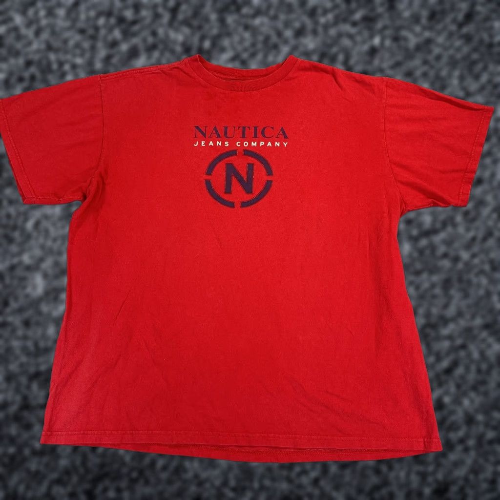 Nautica VINTAGE Nautica Jeans Company Shirt Mens XL Red Logo Graphic Tee Short Sleeve Casual Size US XL / EU 56 / 4 - 1 Thumbnail