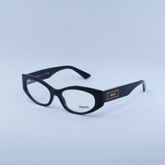 Versace 🕶️ New Versace VE3369 GB1 53mm Eyeglasses - Black Frame Size ONE SIZE - 3 Thumbnail