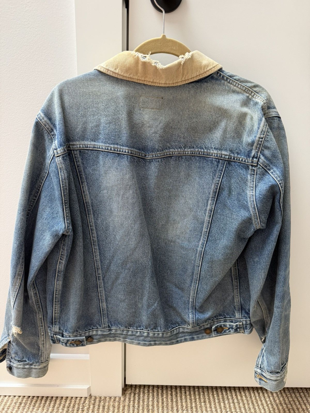 Saint Laurent Paris Saint Laurent Corduroy collar denim jacket Size US XL / EU 56 / 4 - 5 Thumbnail