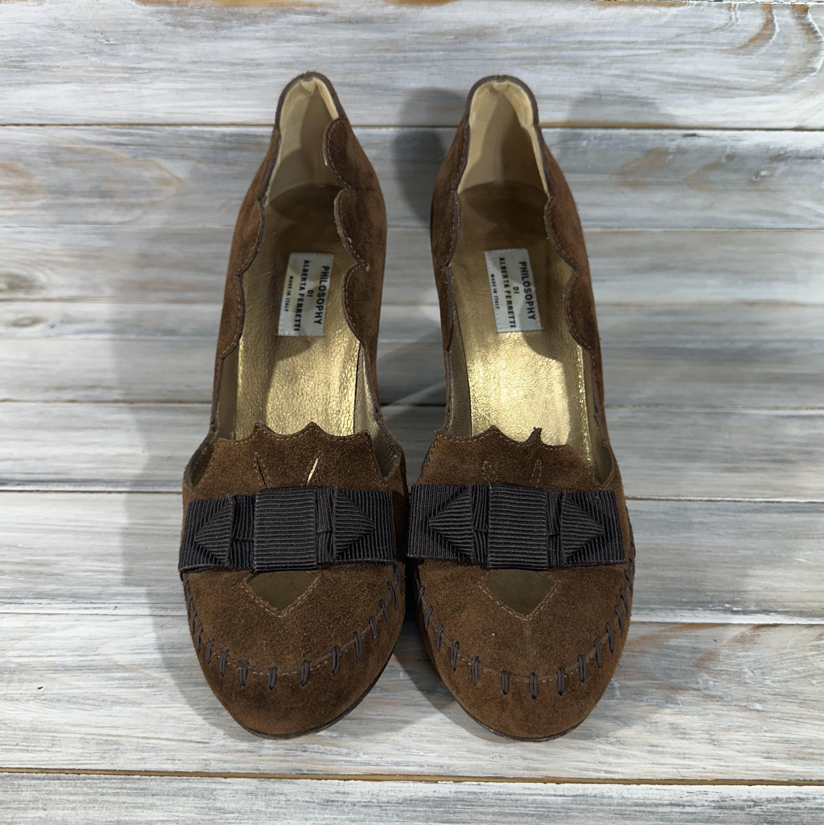 Alberta Ferretti Philosophy Di Alberta Ferretti Heels Shoes Made In Italy Size US 9 / IT 39 - 3 Thumbnail
