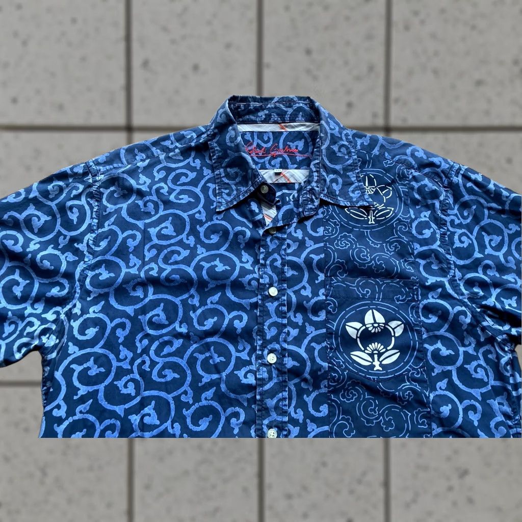 Robert Graham Robert Graham Shirt Mens 2XL Blue Tribal Camp Short Sleeve Hawaiian Tiki Size US XXL / EU 58 / 5 - 1 Thumbnail