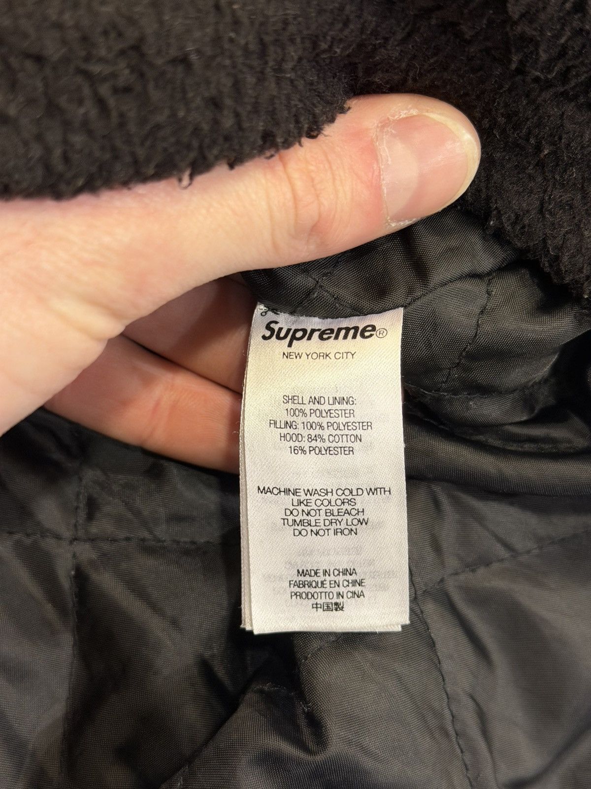 Supreme Supreme Fleece Zip Up Hoodie - Black Size US L / EU 52-54 / 3 - 5 Thumbnail