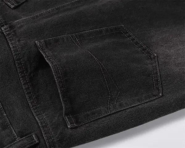 Japanese Brand Kin Washed American retro men's loose wide-leg flared jeans Size US 32 / EU 48 - 5 Thumbnail