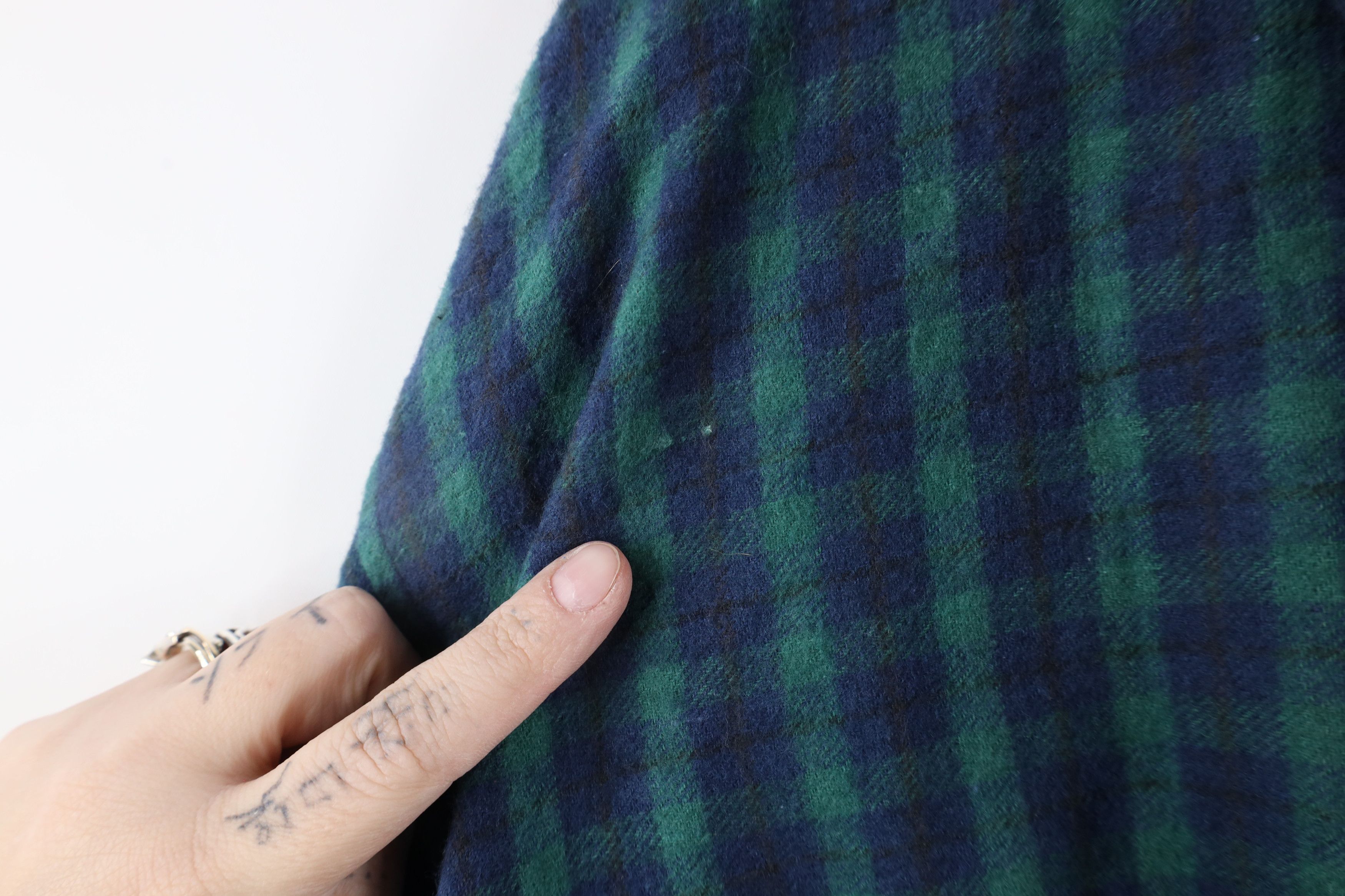 Vintage Vintage 90s Streetwear Flannel Hooded Anorak Jacket Plaid Size US L / EU 52-54 / 3 - 13 Thumbnail