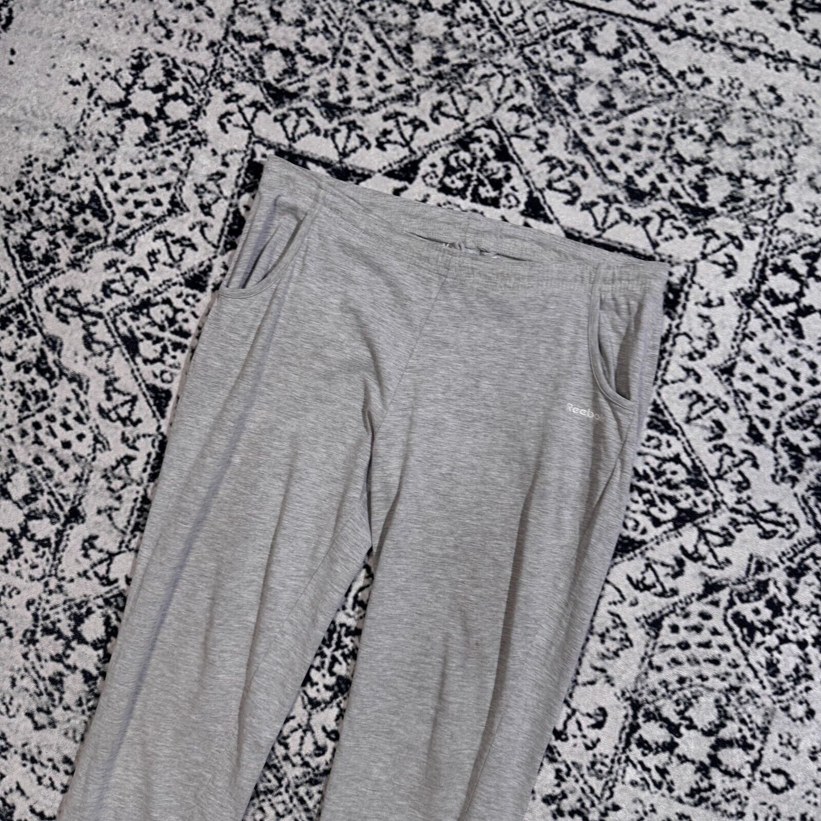 Reebok × Vintage Vintage Reebok Gray Cotton Sweatpants Size XL 90s Archive Size US 36 / EU 52 - 2 Thumbnail