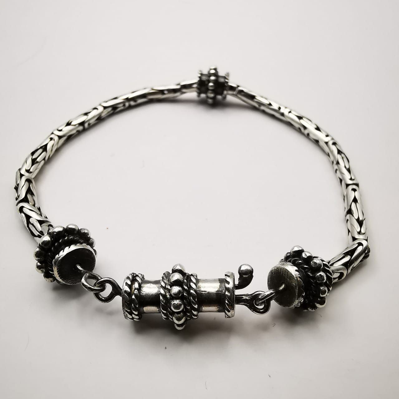 Bracelet,925 Sterling Silver, Jewelry 14,3 G, Men's