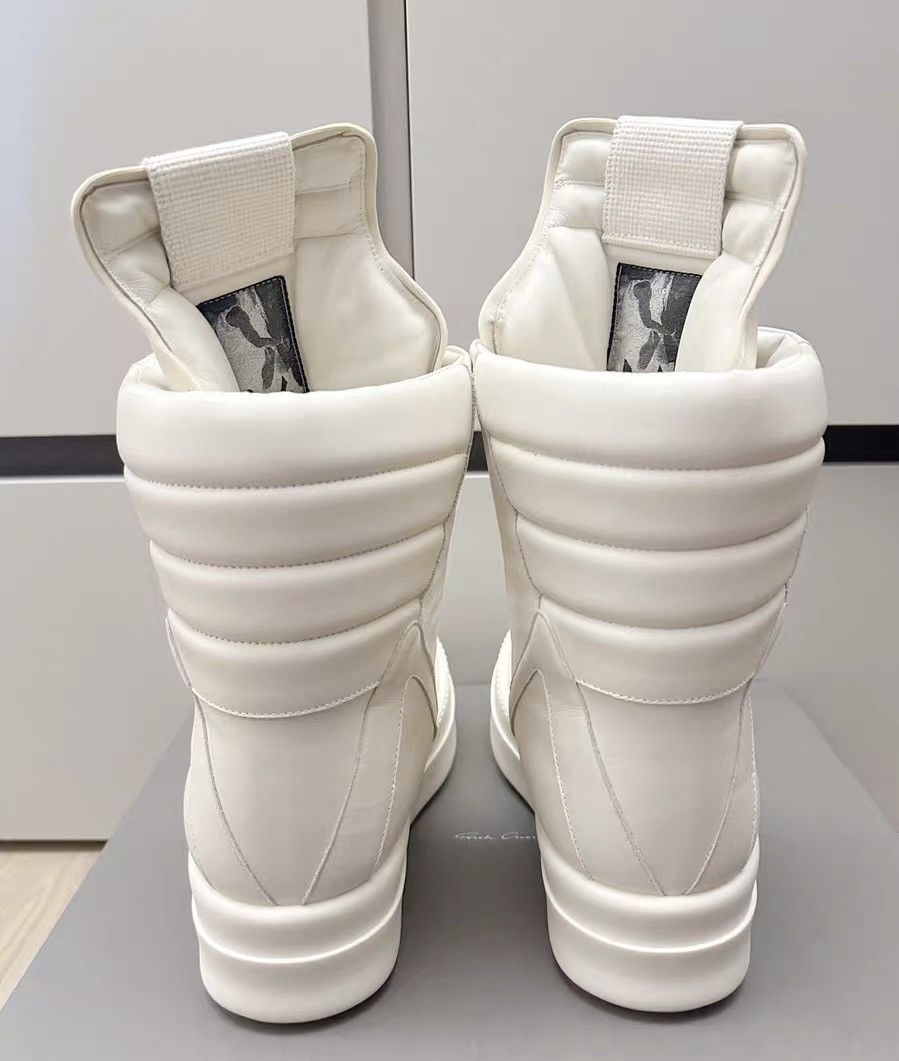 Rick Owens Rick Owens Triple White Geobasket High-Top Sneakers Size US 8.5 / EU 41-42 - 7 Thumbnail