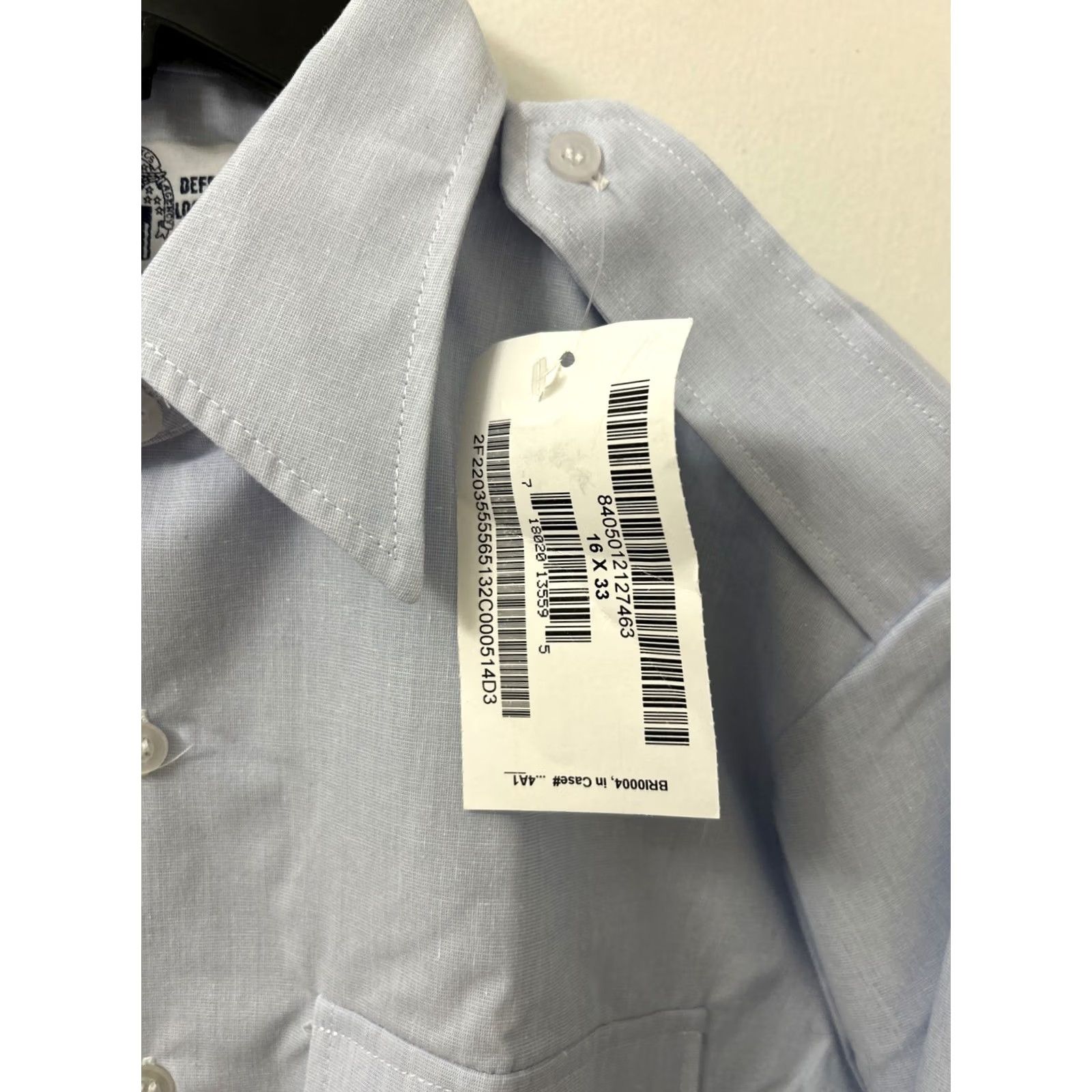 Vintage U.S Military Shirt Mens 16 X 33 Blue Defense Logistics Agency Dress Shirt L/S Size US L / EU 52-54 / 3 - 4 Thumbnail