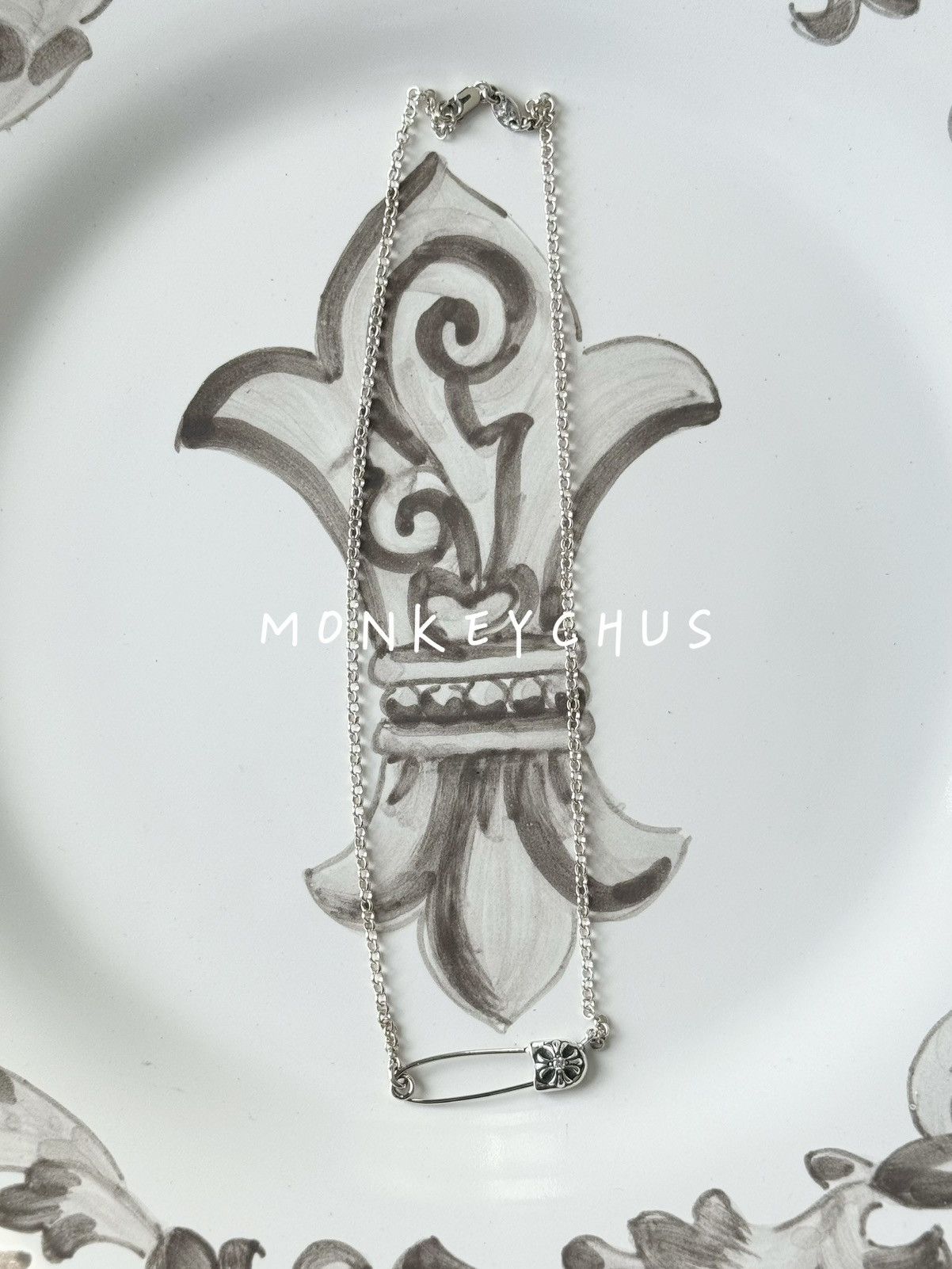 Chrome Hearts 🔥Chrome Hearts Silver Safety Pin w/Diamond Necklace🔥 Size ONE SIZE - 1 Thumbnail