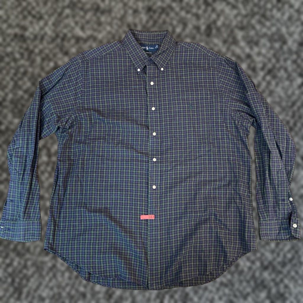 Ralph Lauren Ralph Lauren Shirt Mens XL Green Purple Tartan Plaid Classic Fit Button-Down Collar Button-Up Pocketed Multicolor Cotton Woven Logo Size US XL / EU 56 / 4 - 1 Thumbnail