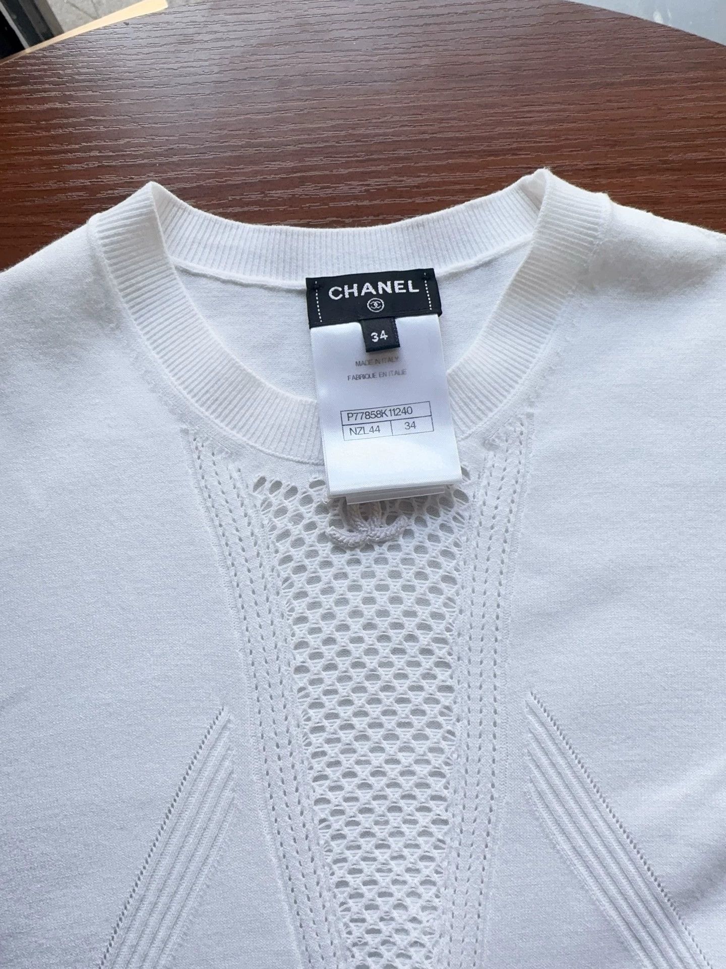 Chanel Chanel 24B White Cutout CC Knit Dress 34 Size XS / US 0-2 / IT 36-38 - 6 Thumbnail