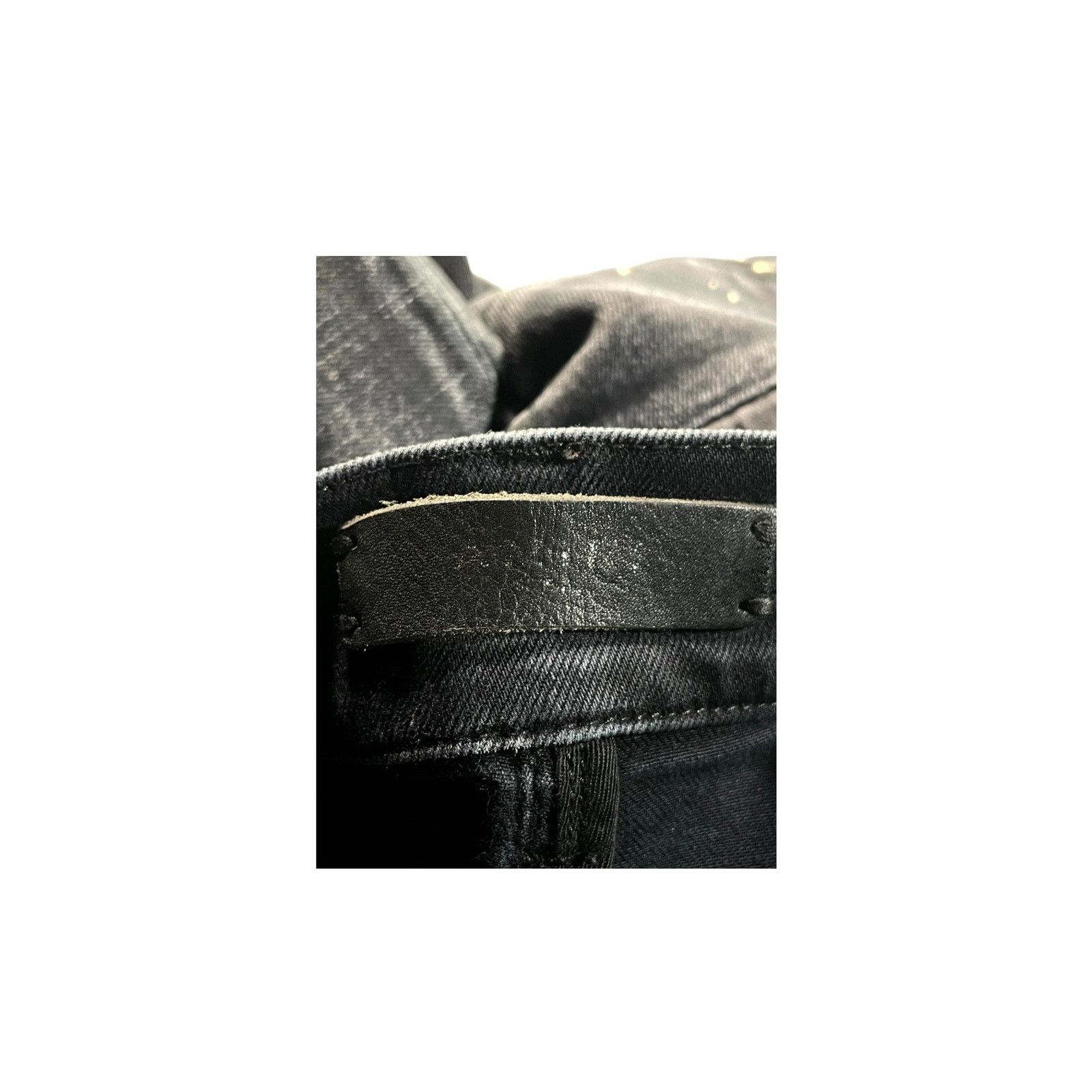Amiri Amiri "Paint Splatter Art Patchwork" Black Wash Jeans Size US 32 / EU 48 - 6 Thumbnail