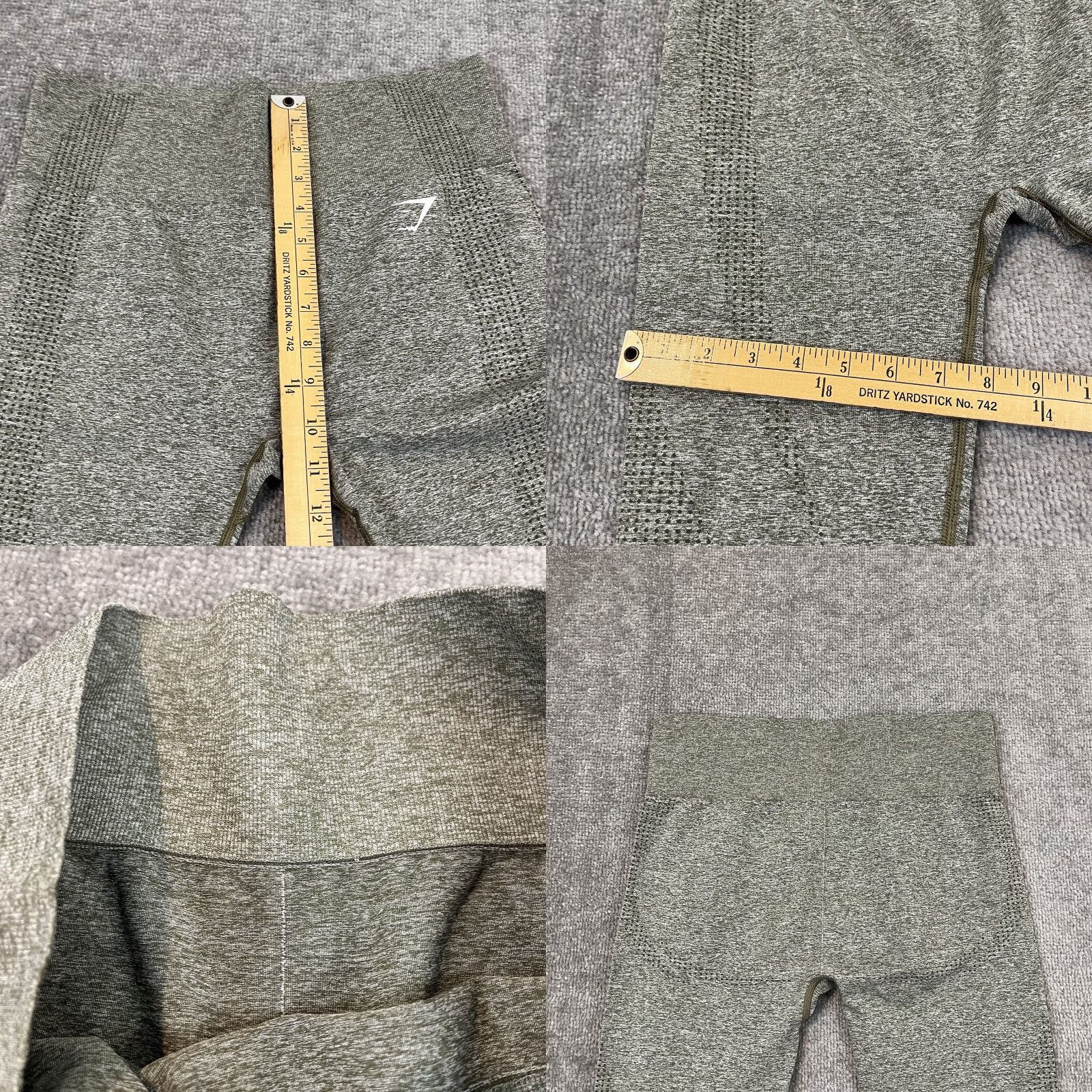 Gymshark VINTAGE Gymshark Women’s Leggings Medium Ankle Heather Green Activewear Workout Lifting Gym Size 32" / US 10 / IT 46 - 8 Thumbnail
