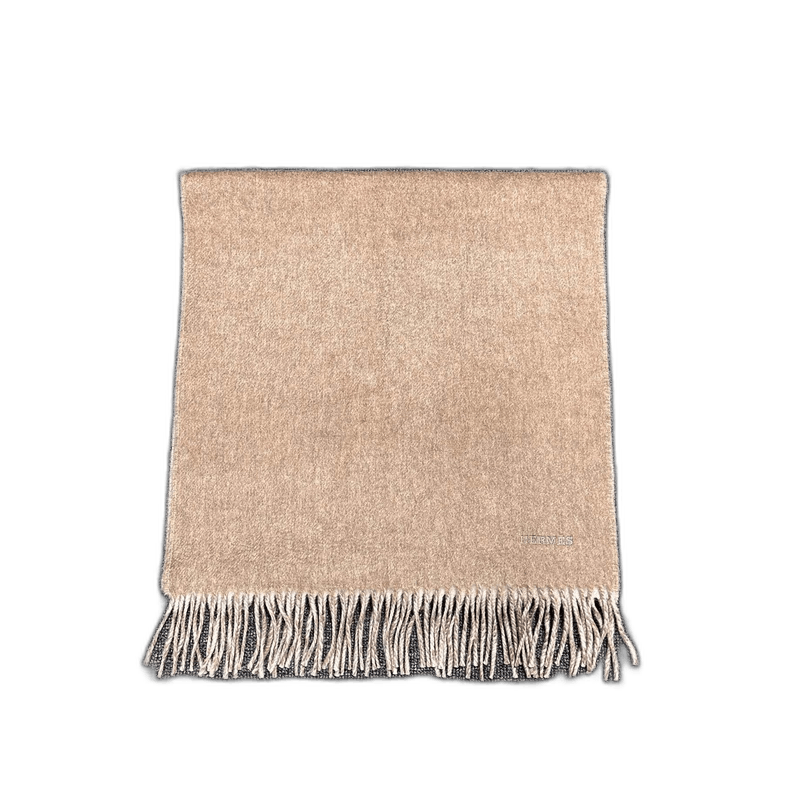 Hermes Embroidered Logo Cashmere Scarf by HERMES-yf Size ONE SIZE - 1 Thumbnail